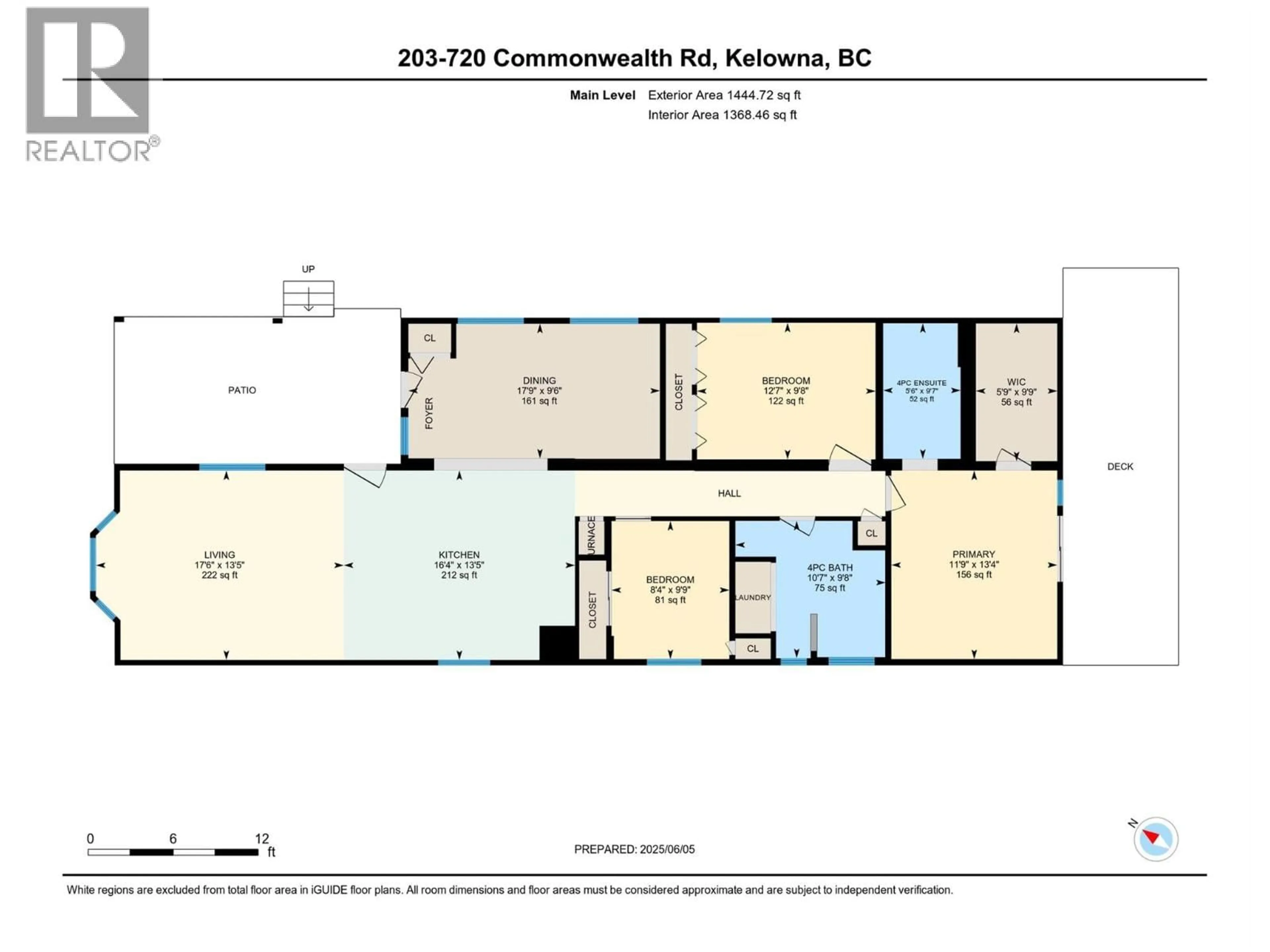 Floor plan for 203 - 720 COMMONWEALTH ROAD, Kelowna British Columbia V4V1S1