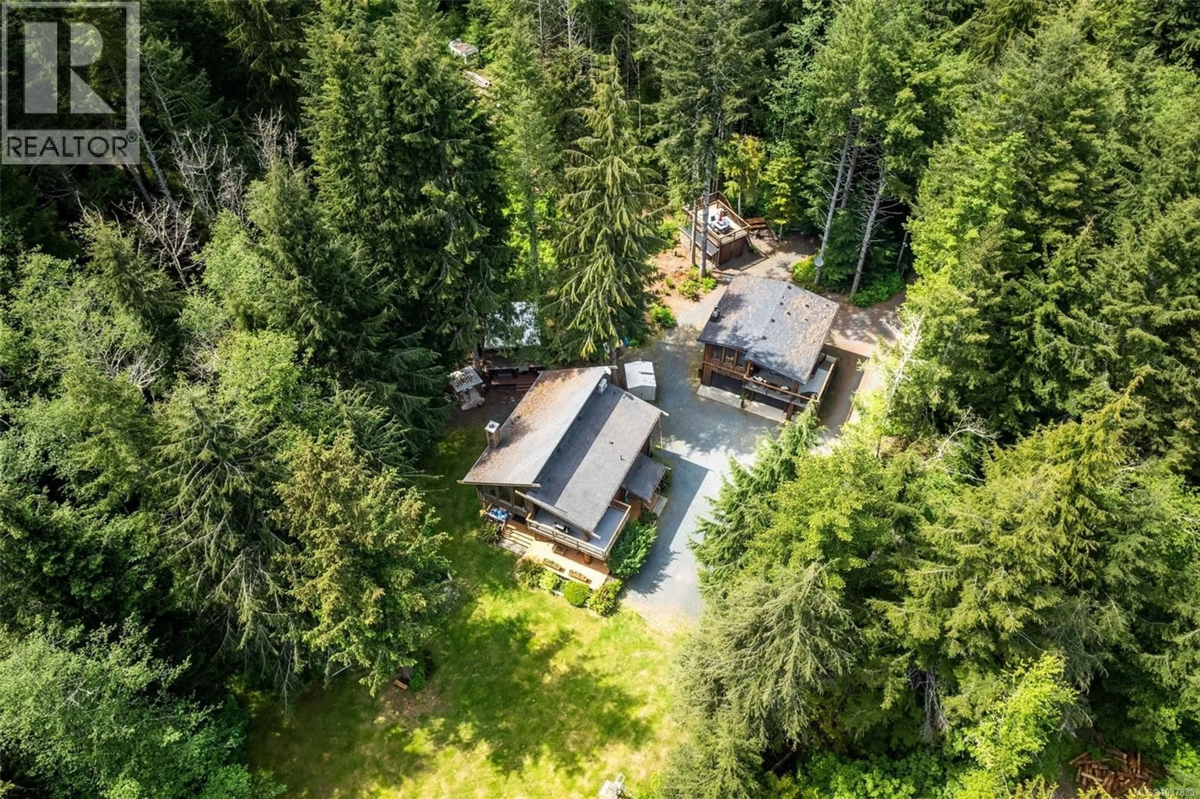 A pic from outside/outdoor area/front of a property/back of a property/a pic from drone, forest/trees view for 12051 WEST COAST ROAD, Sooke British Columbia V9Z1K2