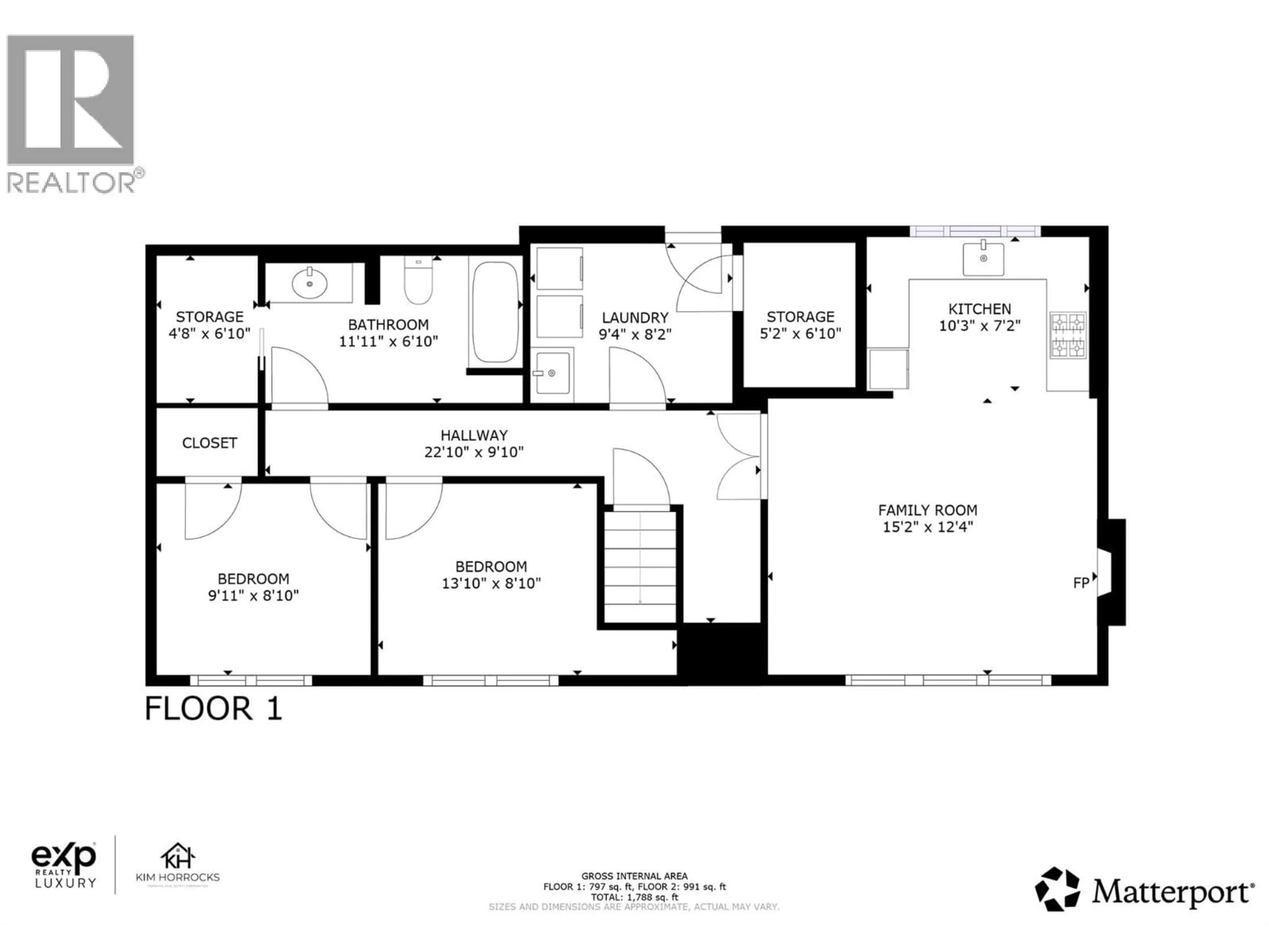 Floor plan for 1408 MEADOWBROOK DRIVE, Castlegar British Columbia V1N3M1