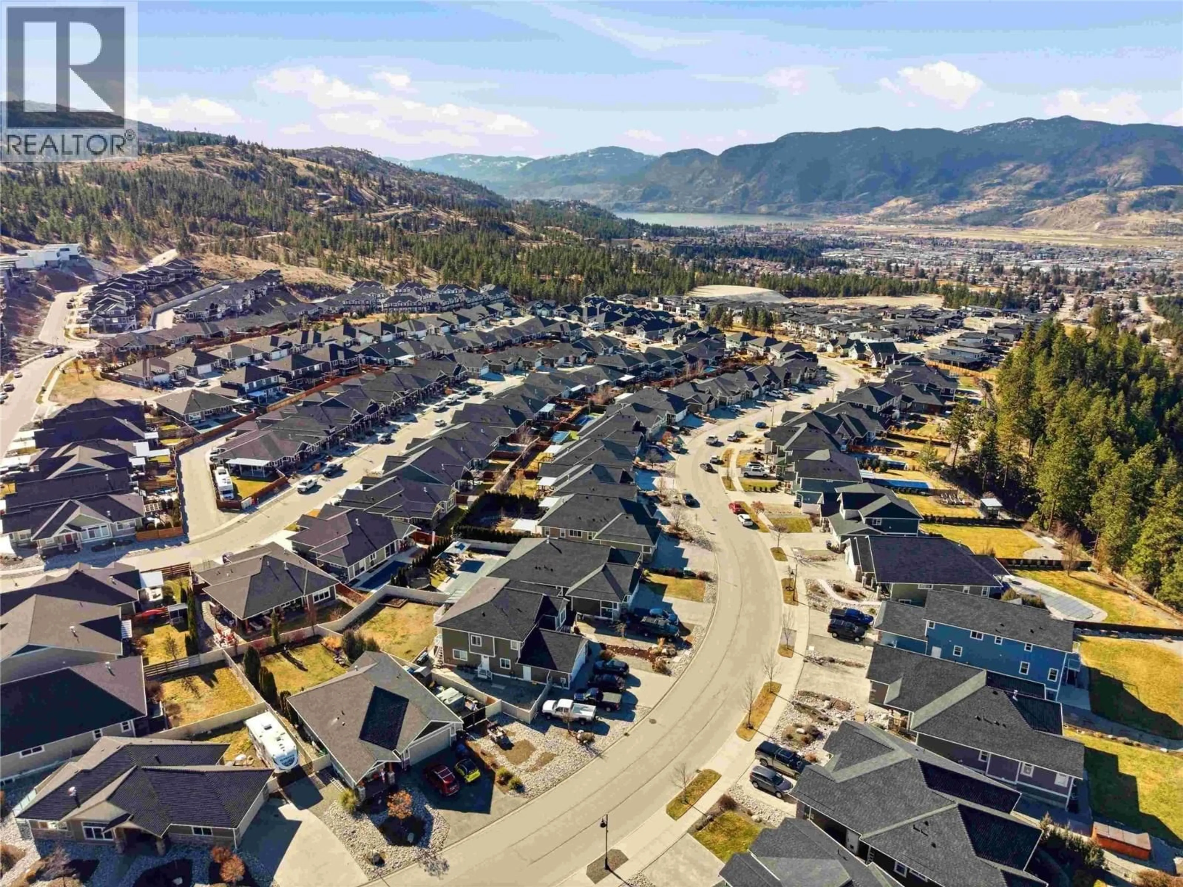 A pic from outside/outdoor area/front of a property/back of a property/a pic from drone, mountain view for 2110 LAWRENCE AVENUE, Penticton British Columbia V2A9G6