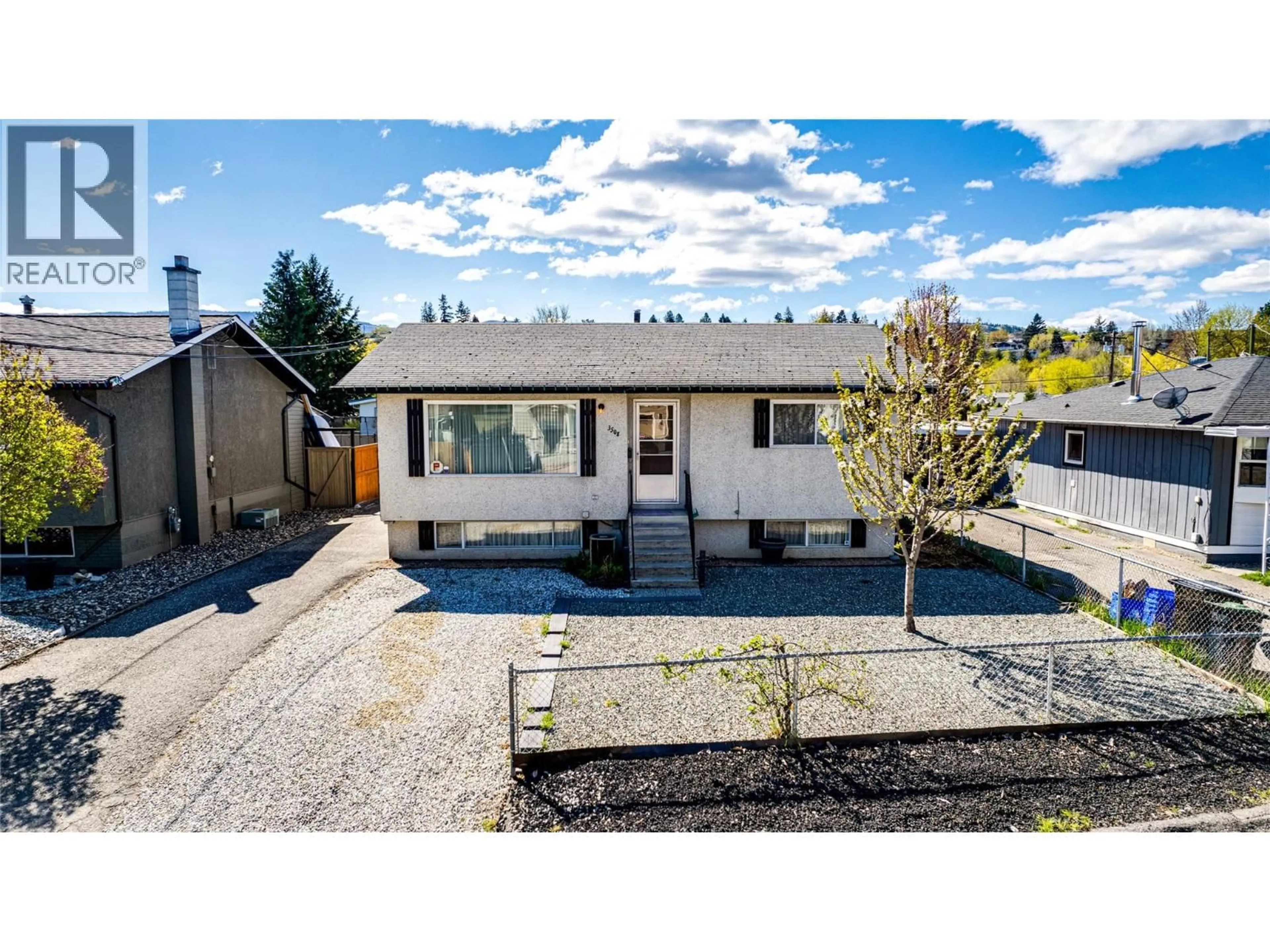 Home with vinyl exterior material, street for 3508 24A AVENUE, Vernon British Columbia V1T1M3