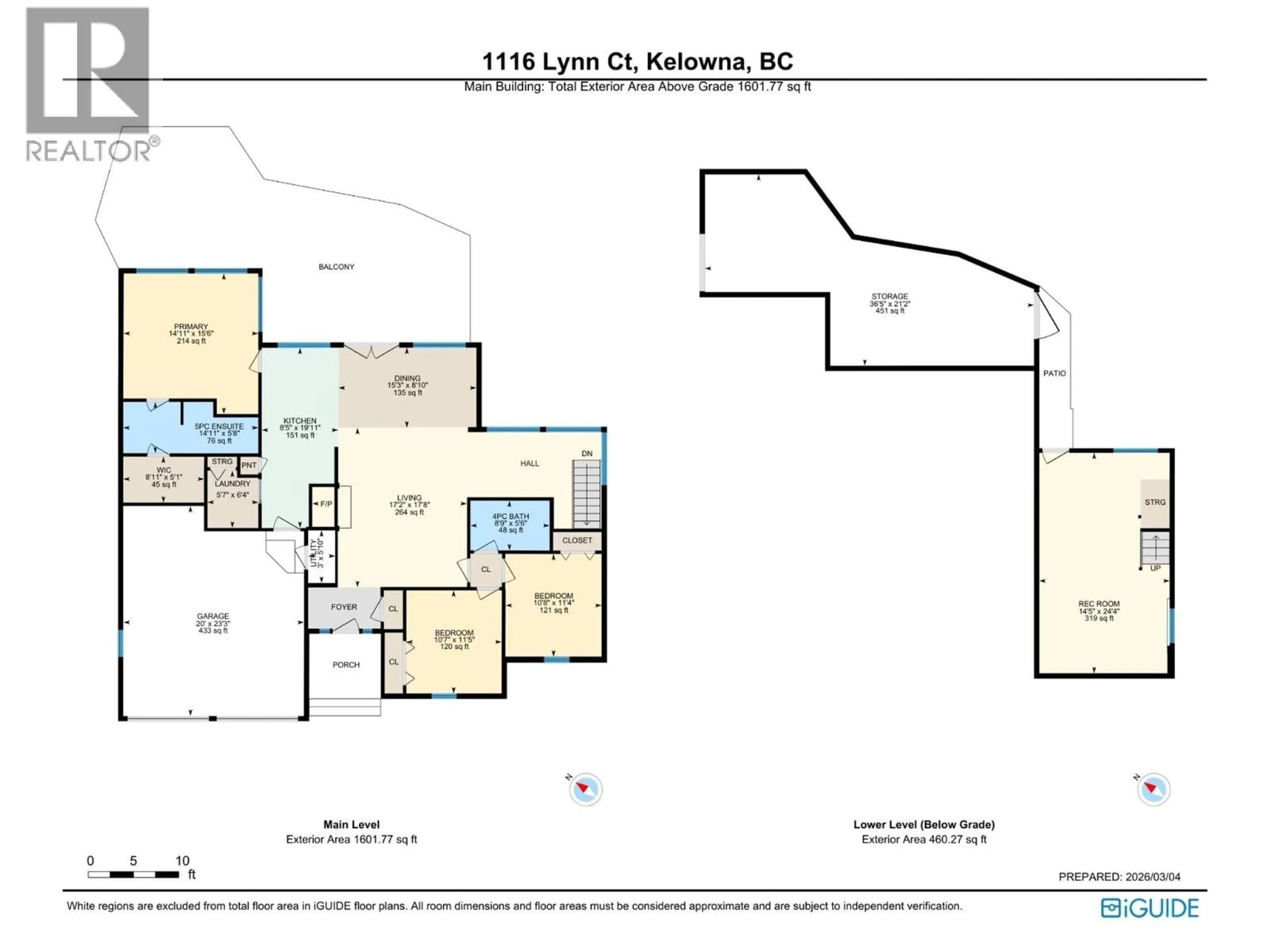 Floor plan for 1116 LYNN COURT, Kelowna British Columbia V1Y1H1