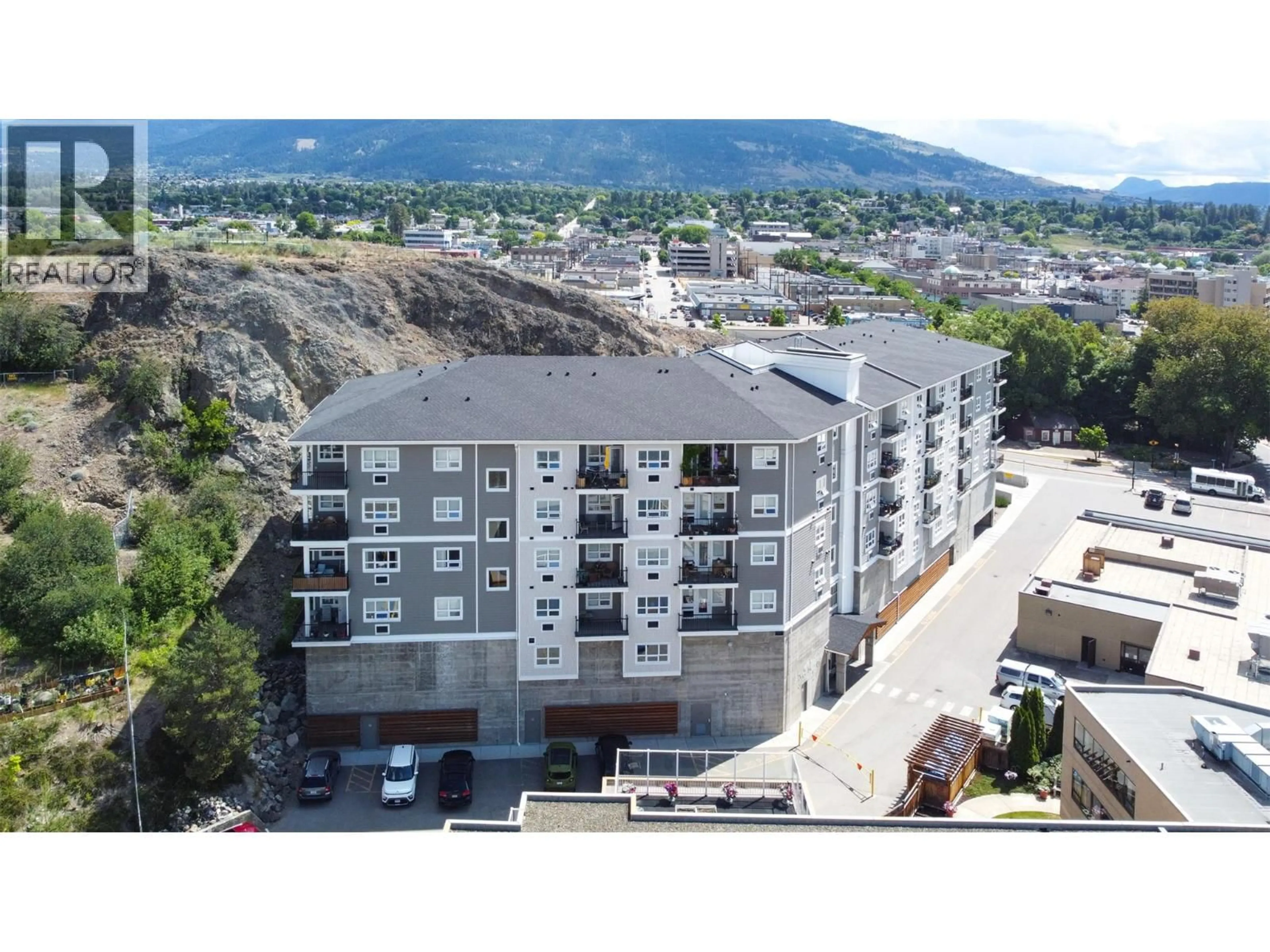 A pic from outside/outdoor area/front of a property/back of a property/a pic from drone, mountain view for 106 - 3010 35 STREET, Vernon British Columbia V1T0A7