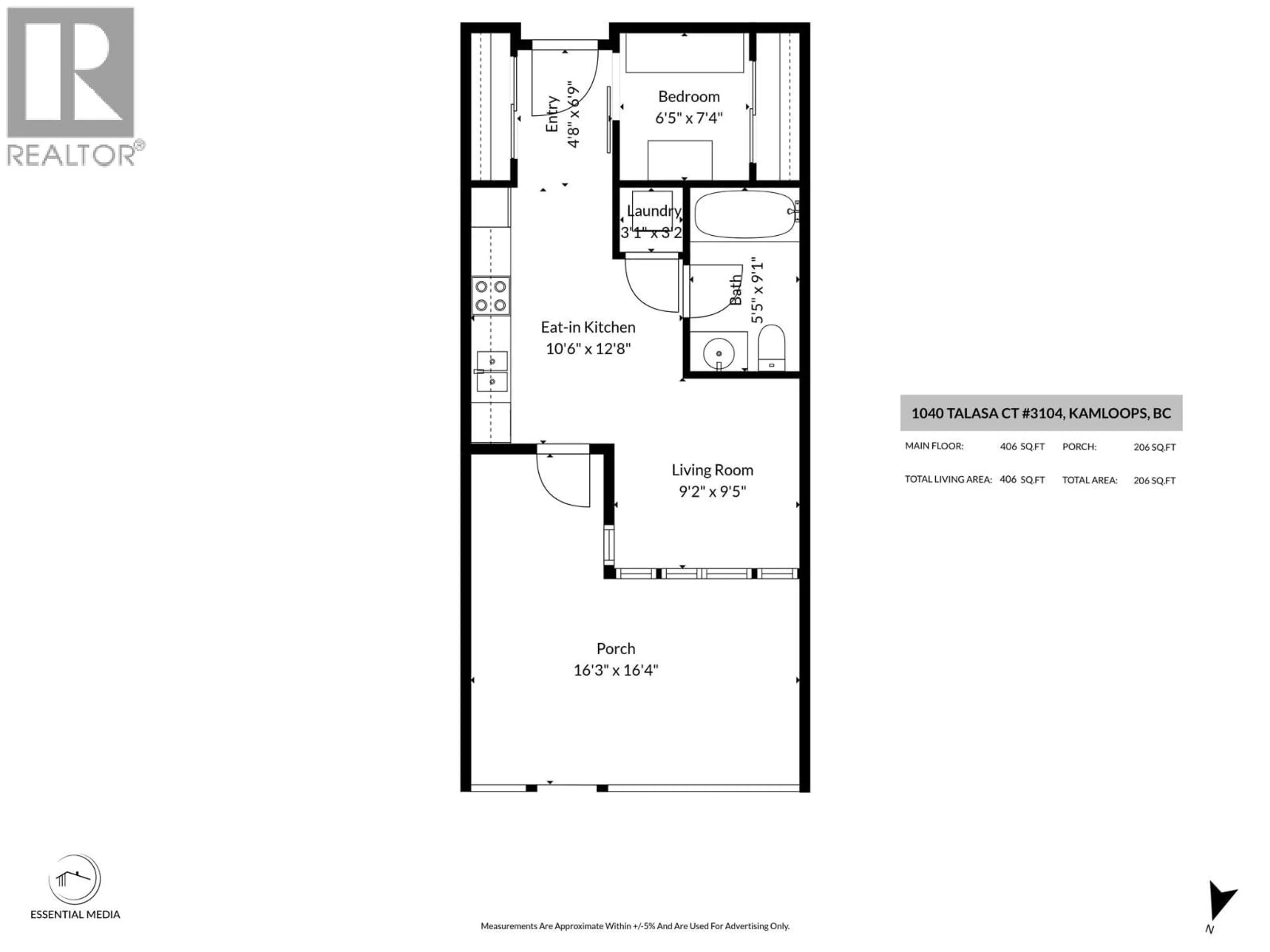 Floor plan for 3104 - 1040 TALASA COURT, Kamloops British Columbia V2H0C4