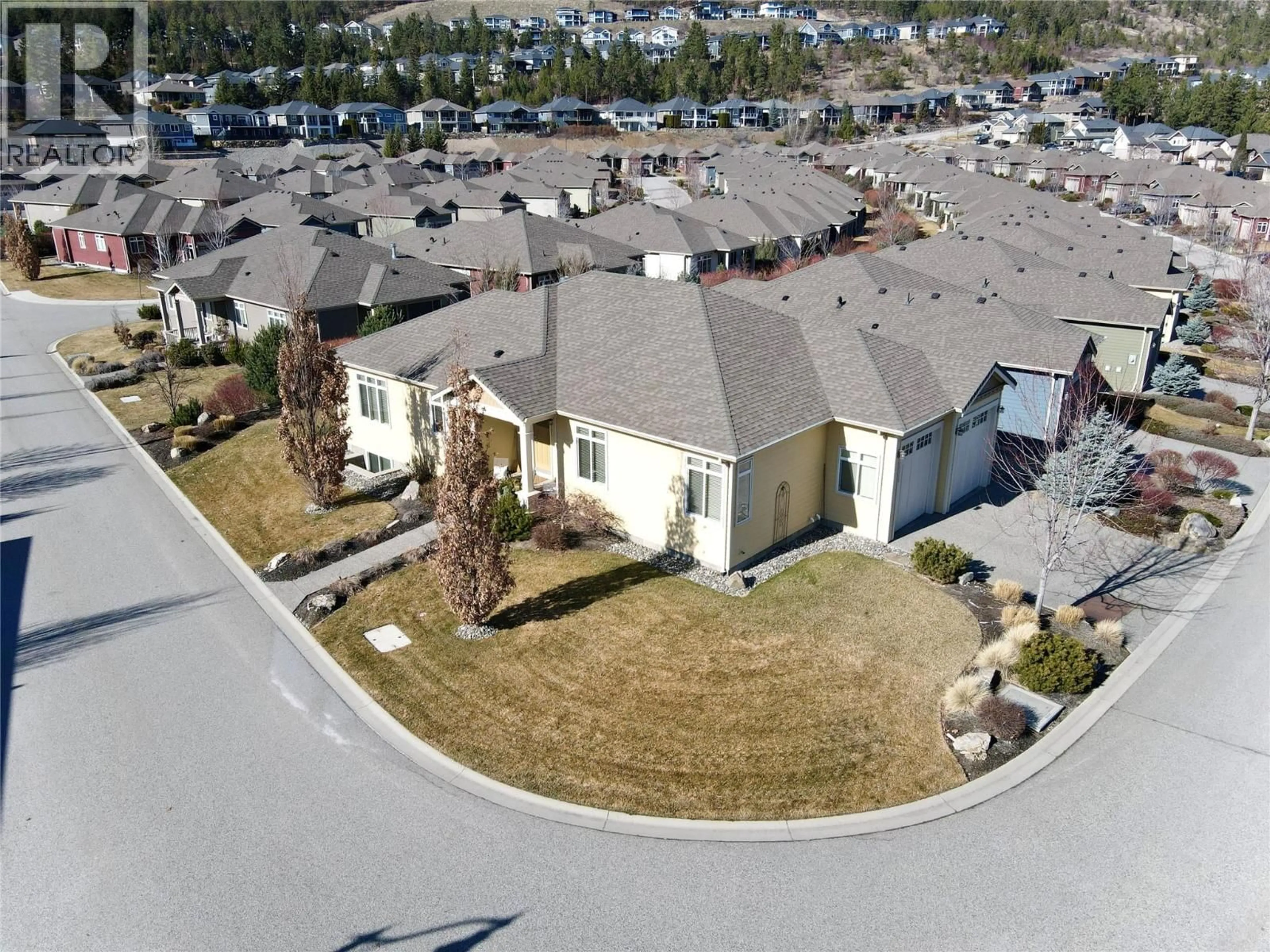 A pic from outside/outdoor area/front of a property/back of a property/a pic from drone, street for 13113 GIBBONS DRIVE, Lake Country British Columbia V4V2S4