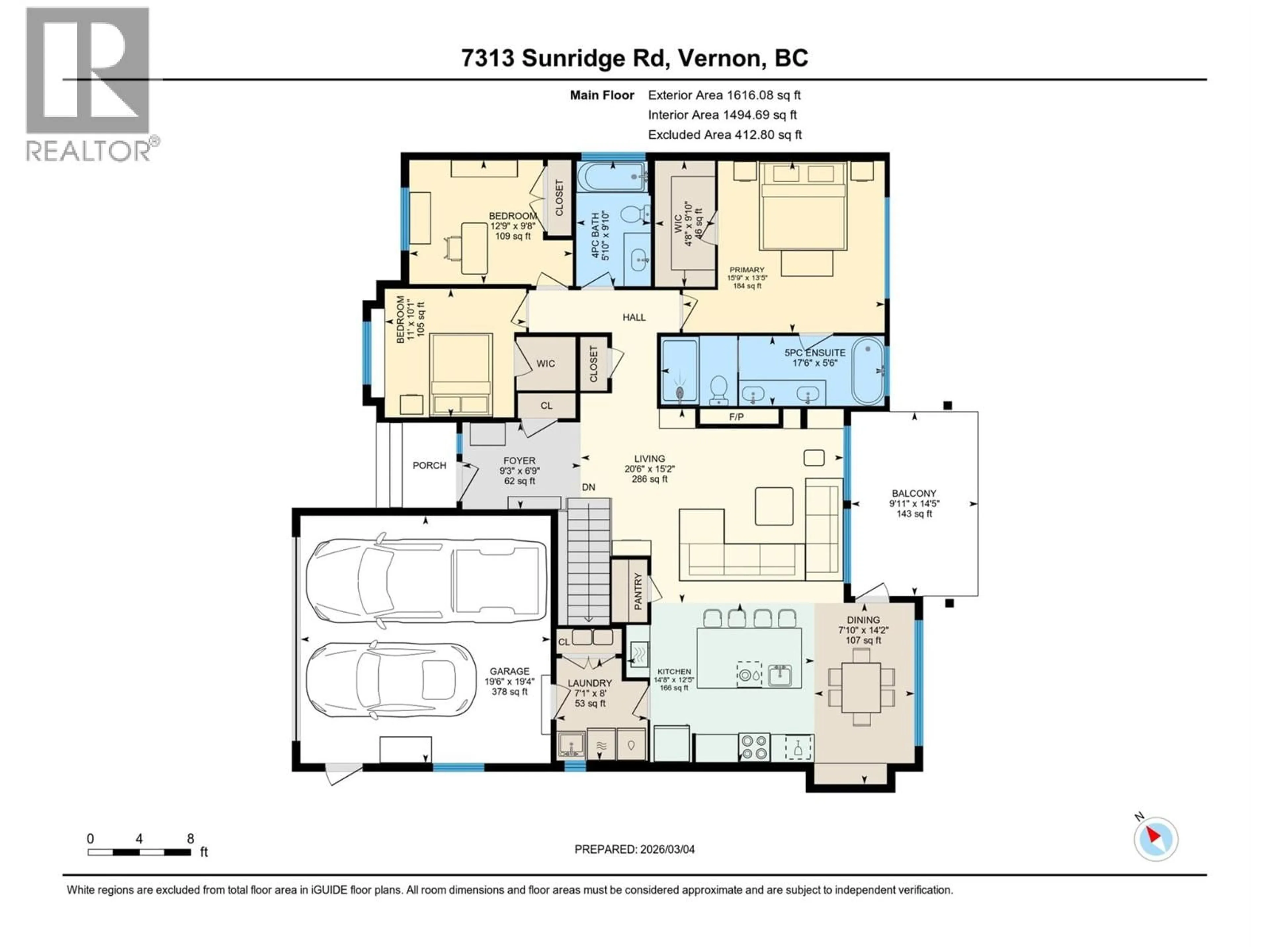 Floor plan for 7313 SUNRIDGE ROAD, Vernon British Columbia V1B4C8