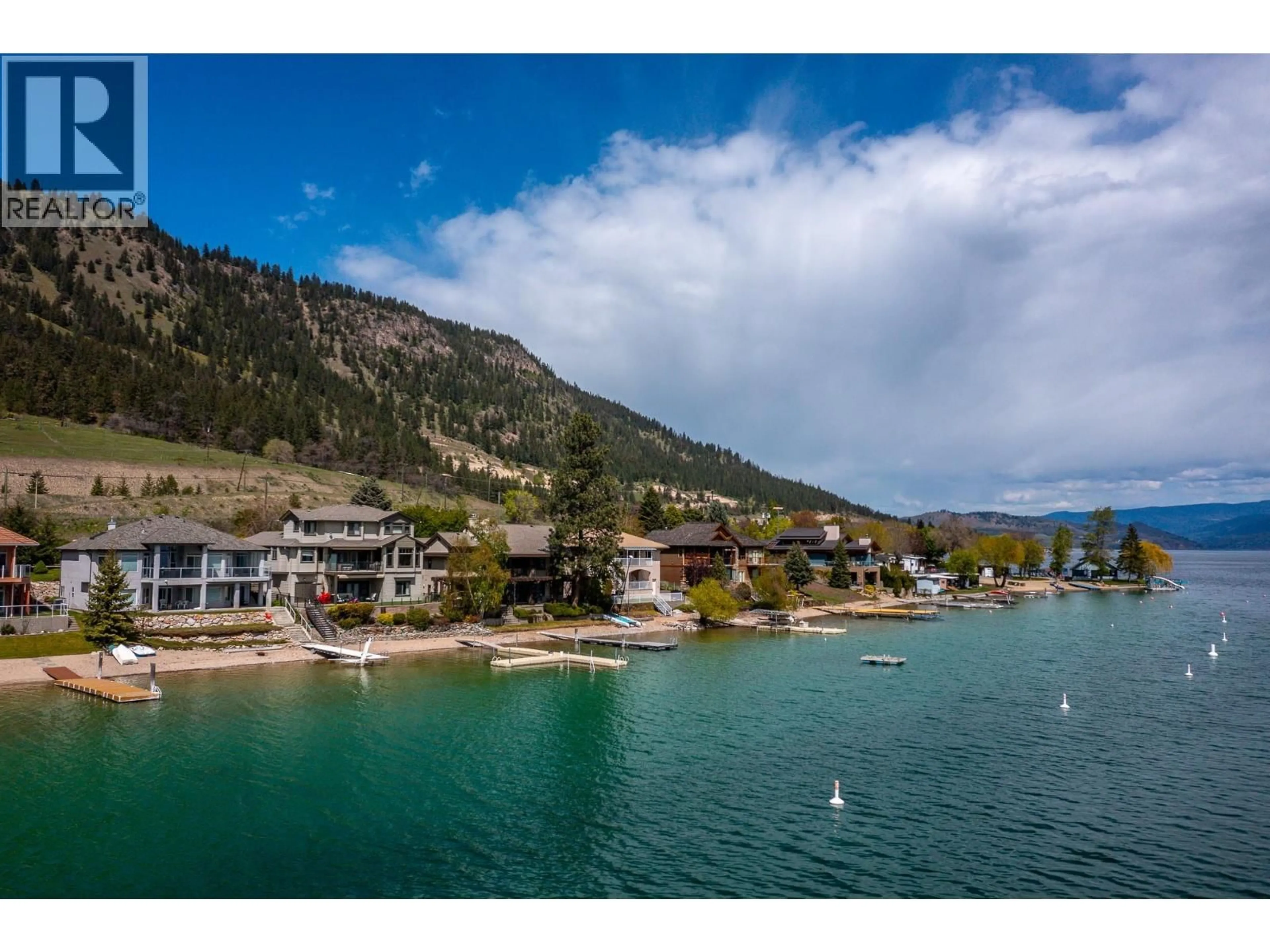 A pic from outside/outdoor area/front of a property/back of a property/a pic from drone, water/lake/river/ocean view for 6 - 17211 THOMSON ROAD, Lake Country British Columbia V4V2K3