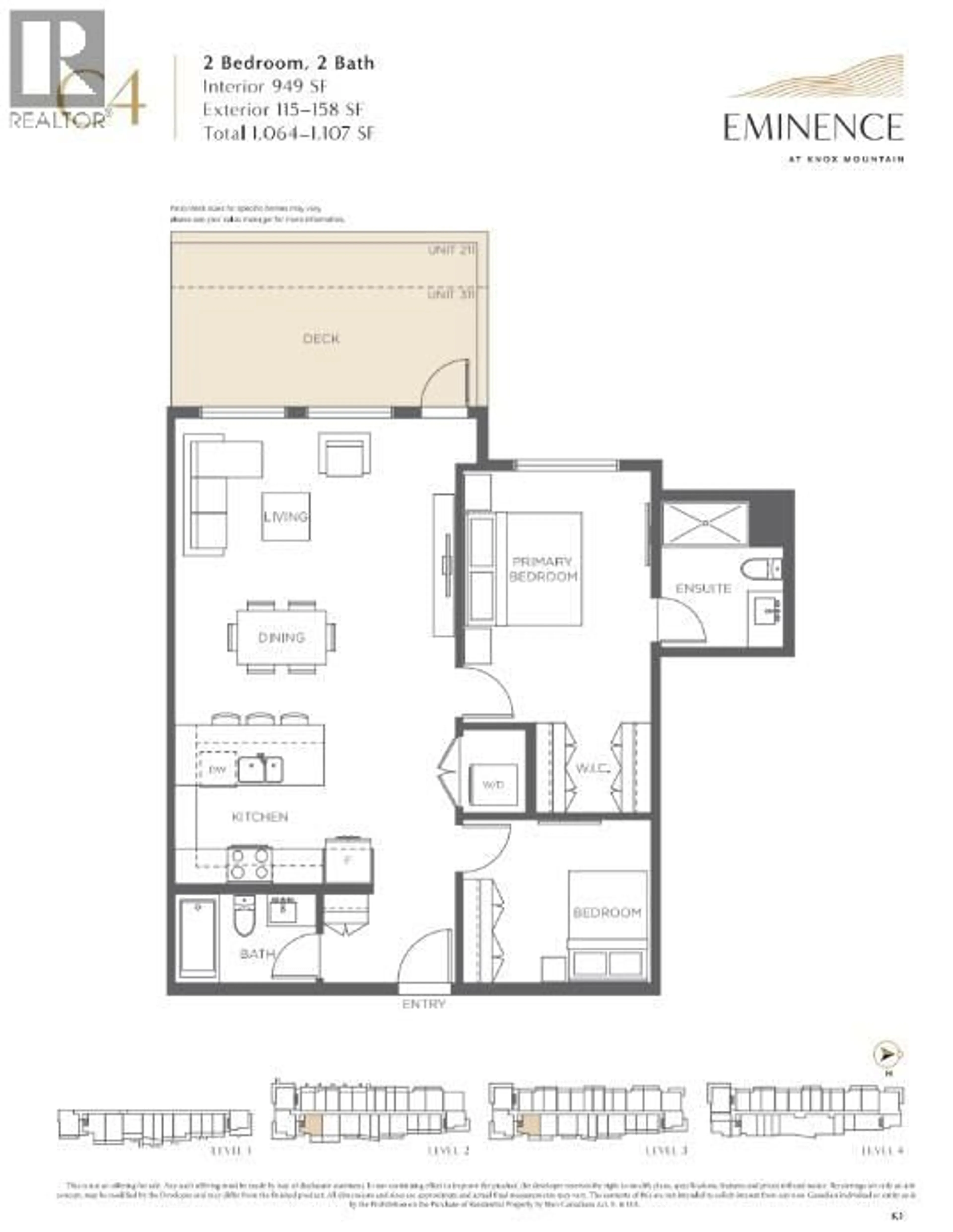 Floor plan for 311 - 630 BOYNTON PLACE, Kelowna British Columbia V1V3B8