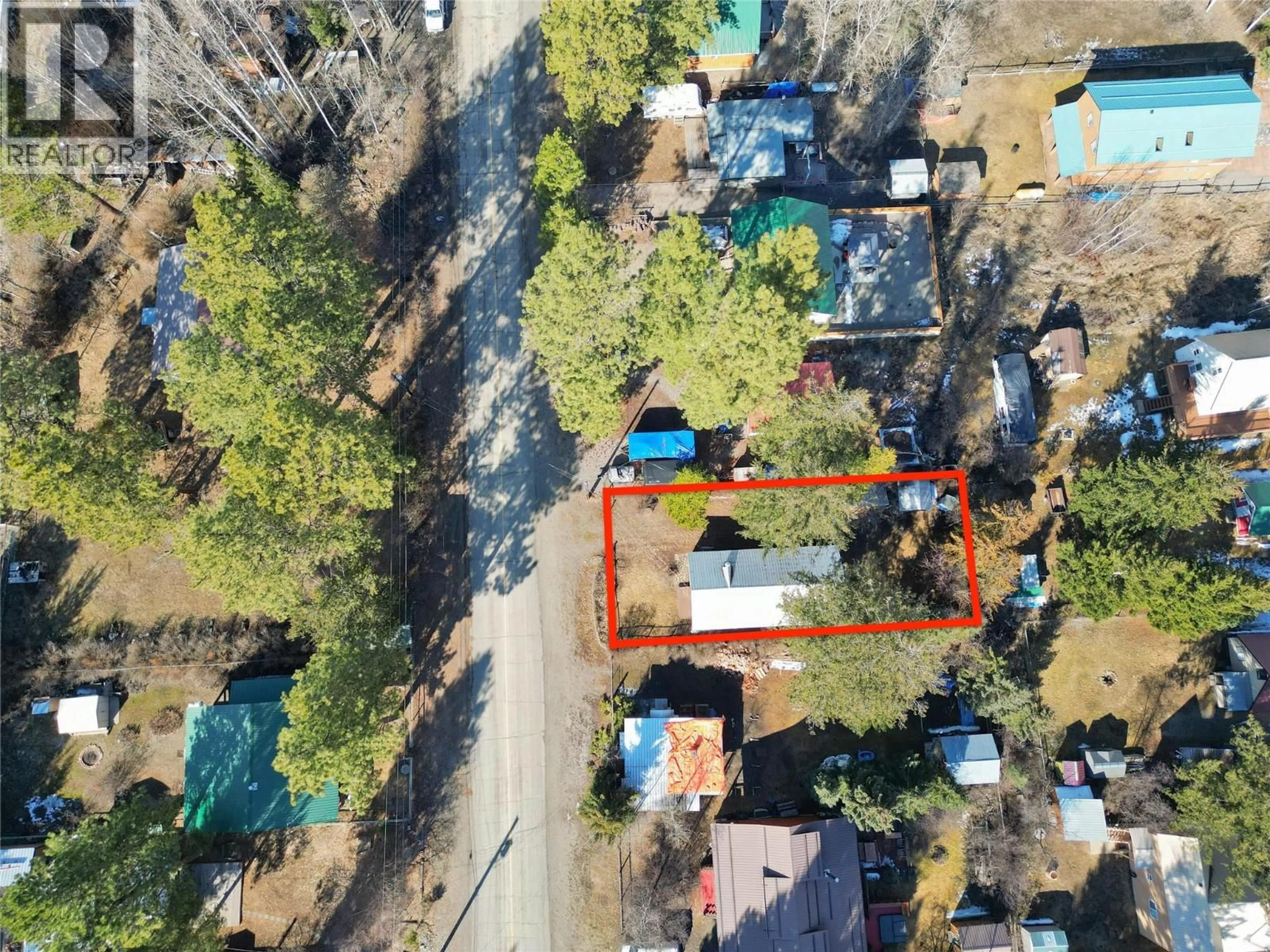 A pic from outside/outdoor area/front of a property/back of a property/a pic from drone, street for 2649 OTTER AVENUE, Tulameen British Columbia V0X1W0
