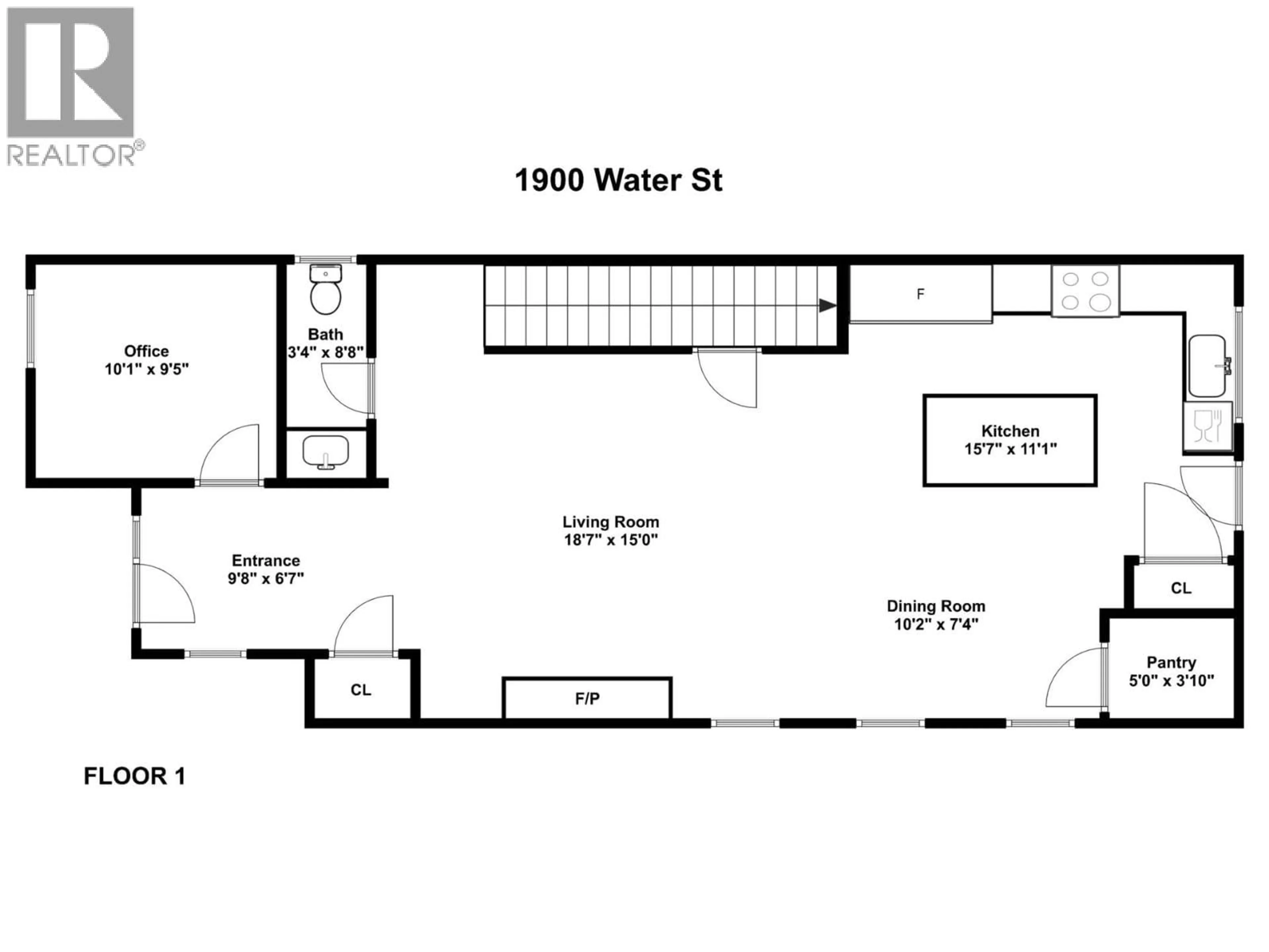 Floor plan for 1900 WATER STREET, Kelowna British Columbia V1Y1K6