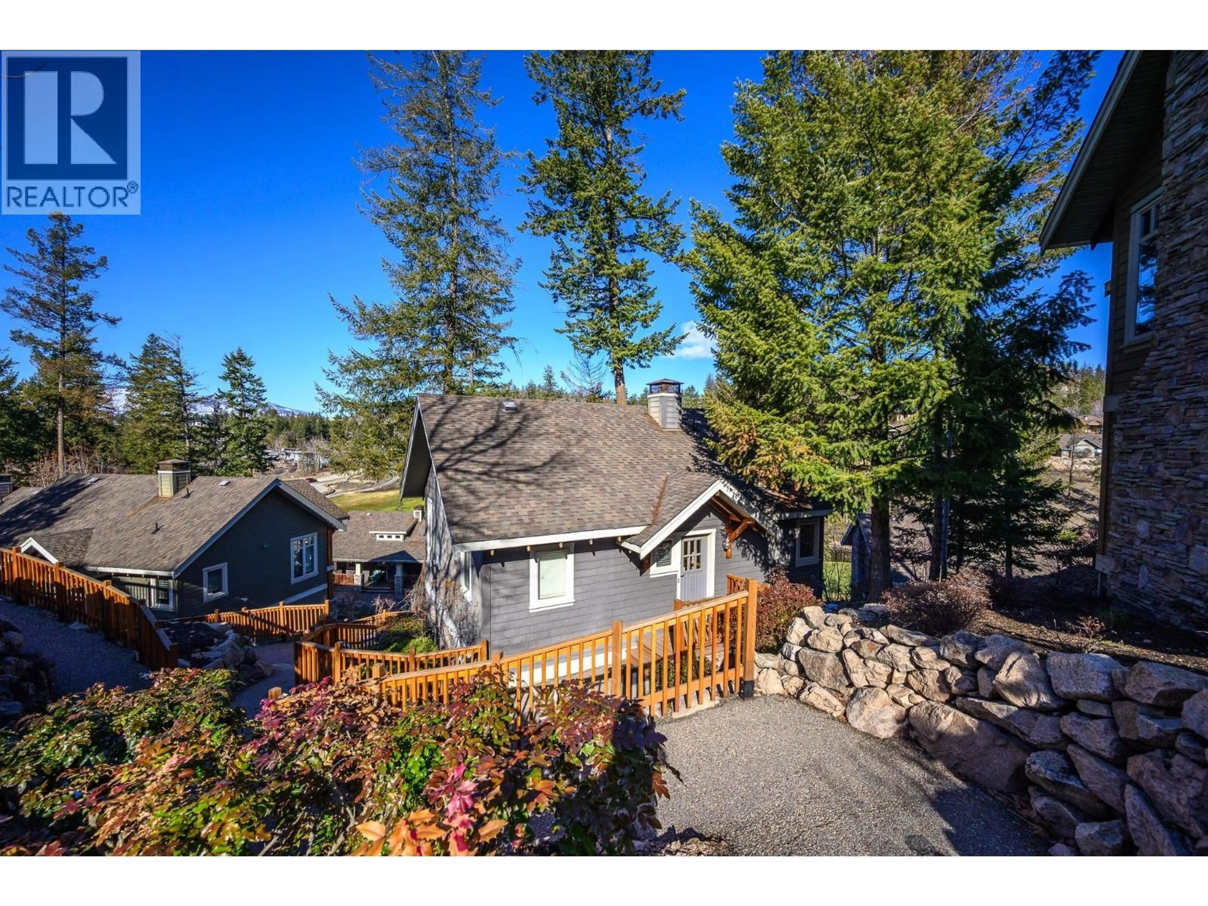 A pic from outside/outdoor area/front of a property/back of a property/a pic from drone, unknown for 14 - 251 PREDATOR RIDGE DRIVE, Vernon British Columbia V1H1V2