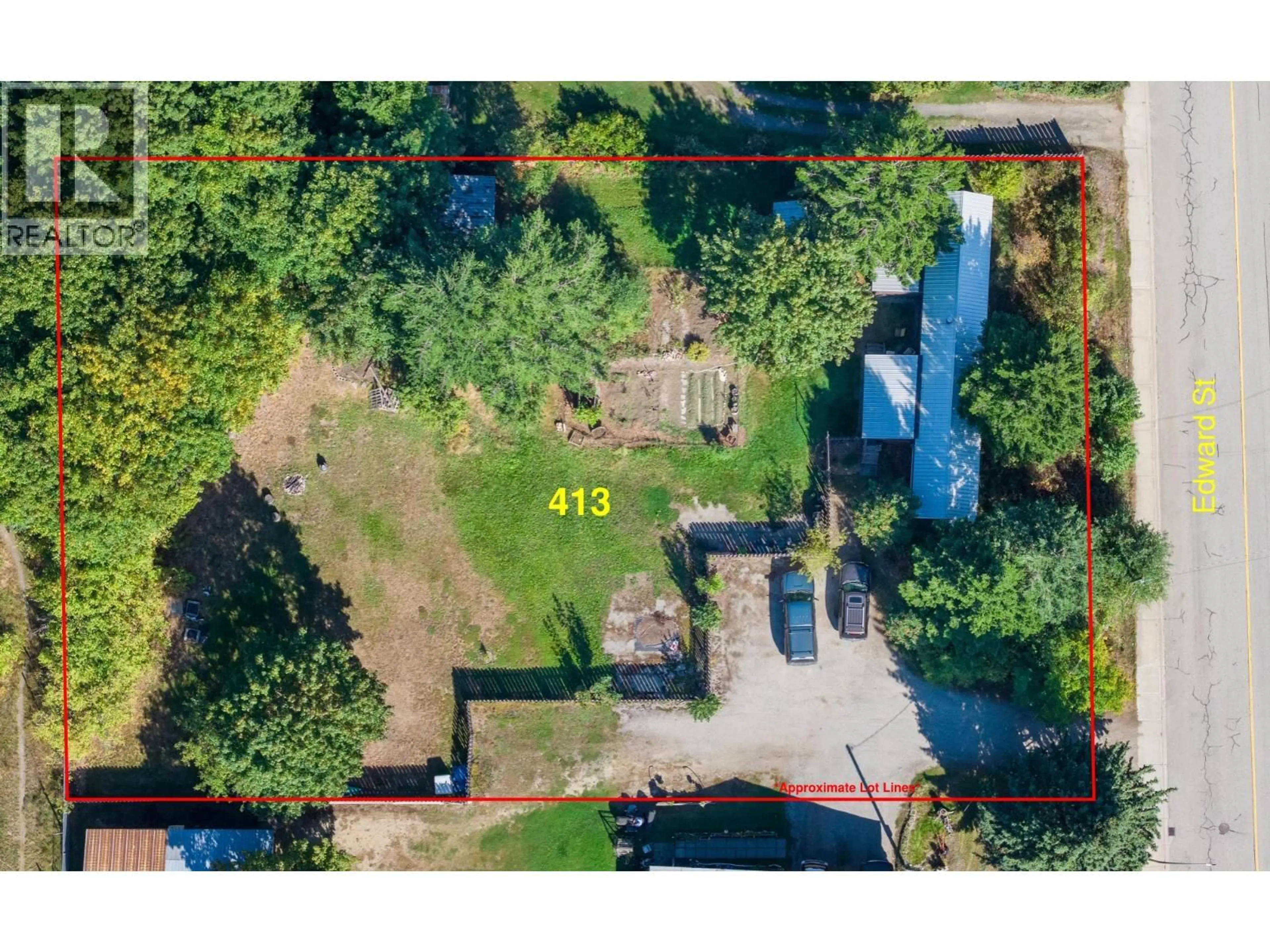 A pic from outside/outdoor area/front of a property/back of a property/a pic from drone, street for 413 EDWARD STREET, Revelstoke British Columbia V0E2S0