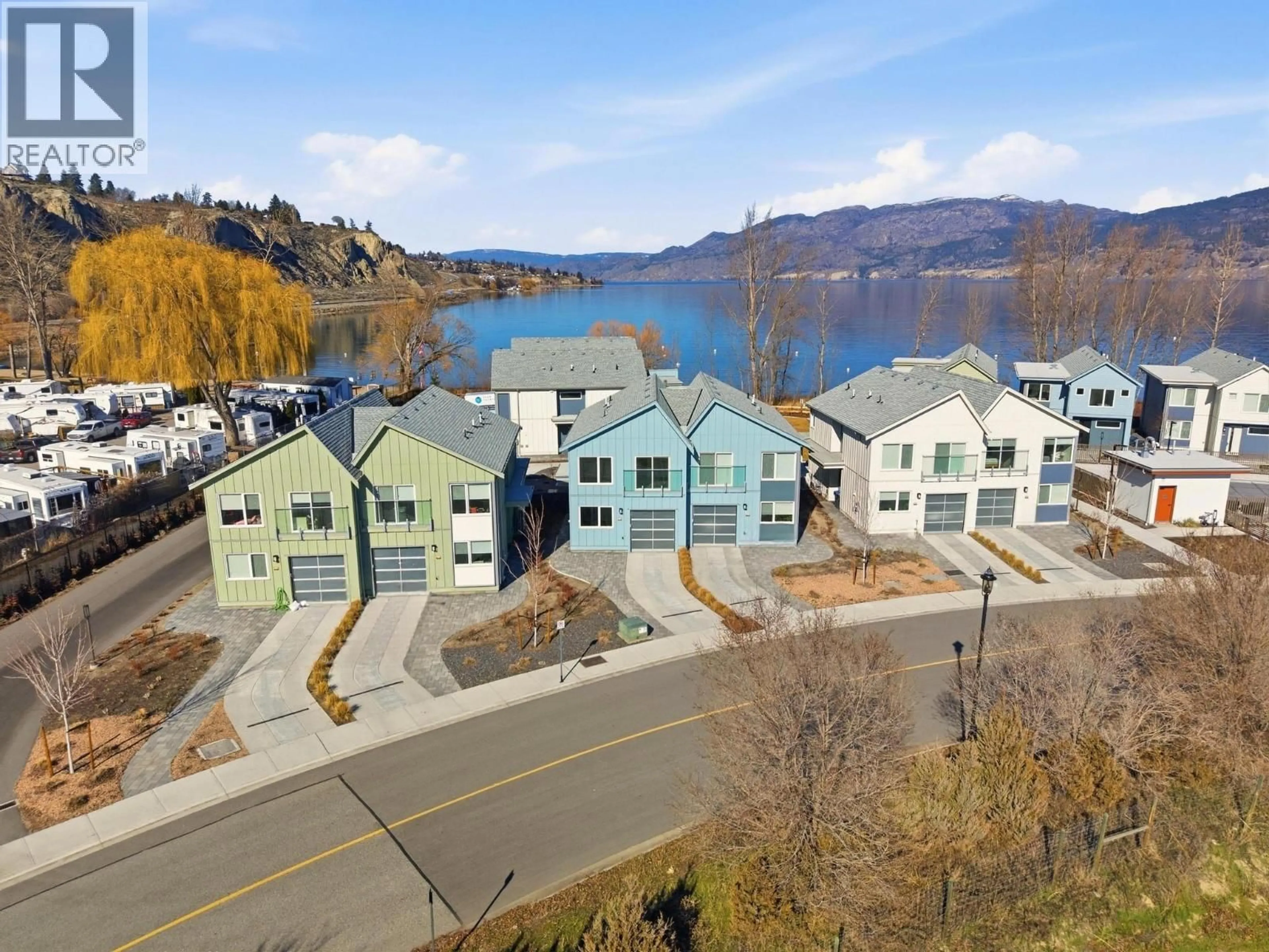 A pic from outside/outdoor area/front of a property/back of a property/a pic from drone, water/lake/river/ocean view for 3290 LANDRY CRESCENT, Summerland British Columbia V0H1Z9