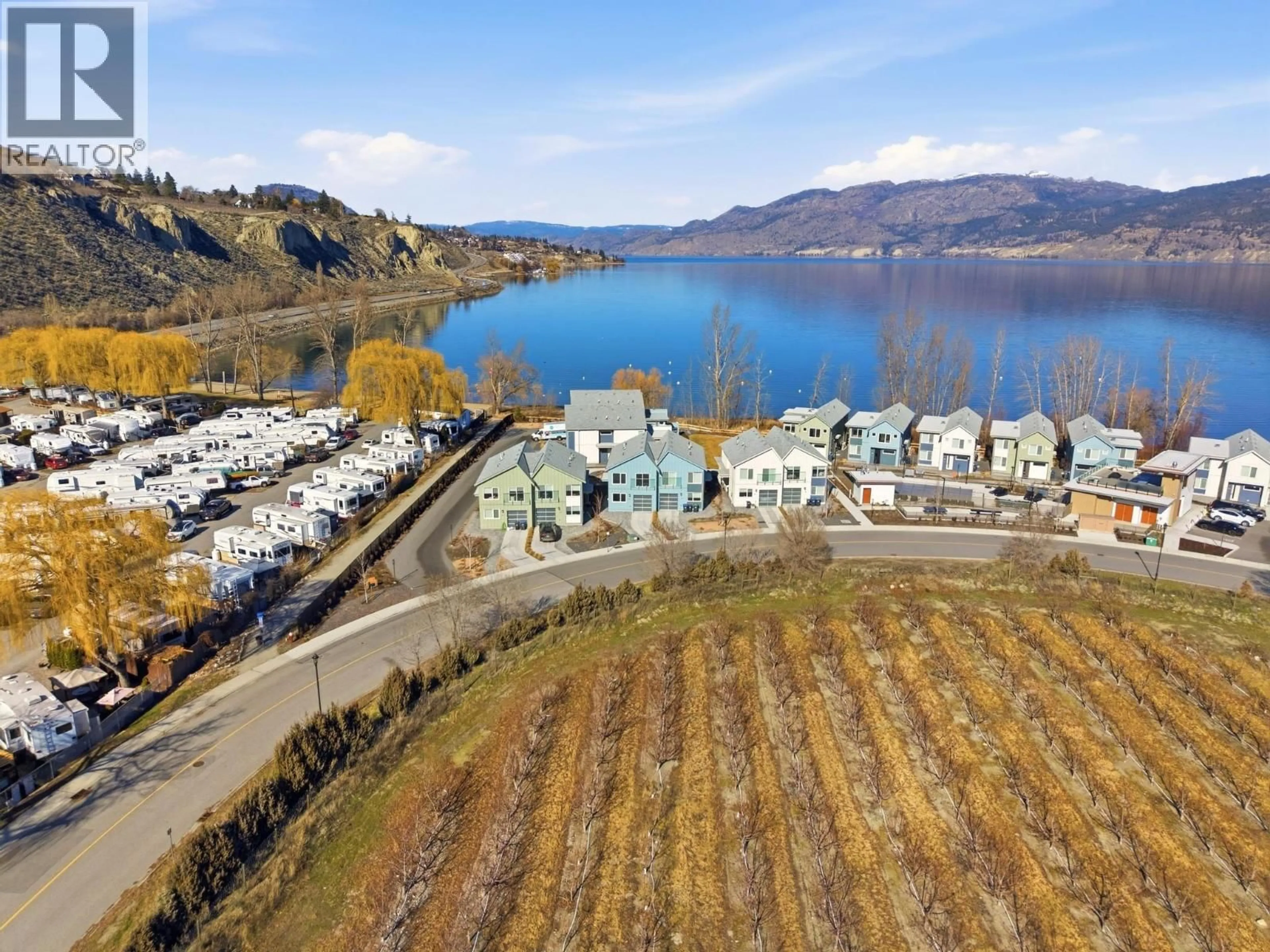 A pic from outside/outdoor area/front of a property/back of a property/a pic from drone, water/lake/river/ocean view for 3290 LANDRY CRESCENT, Summerland British Columbia V0H1Z9