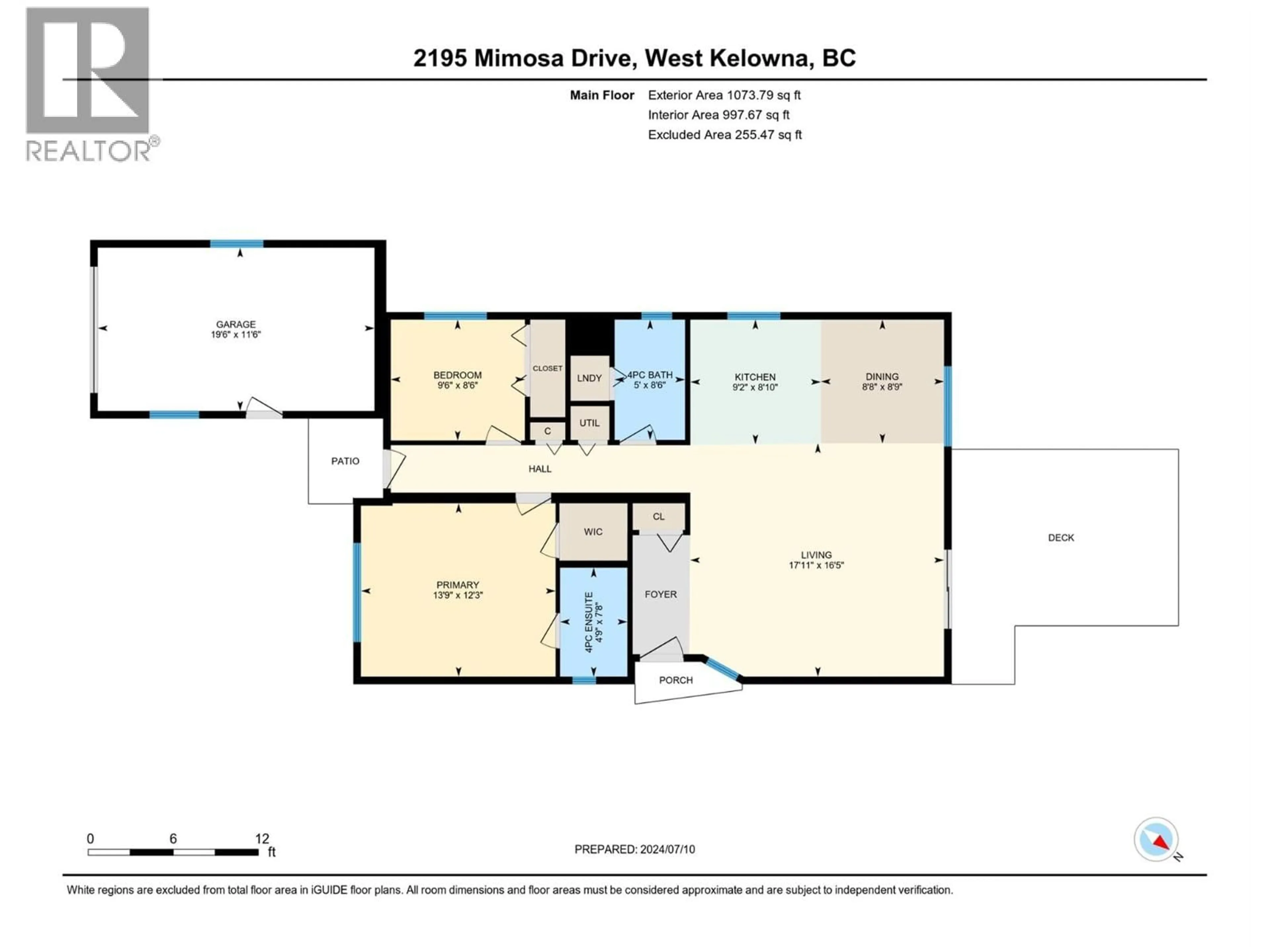 Floor plan for 2195 MIMOSA DRIVE, West Kelowna British Columbia V4T3A5