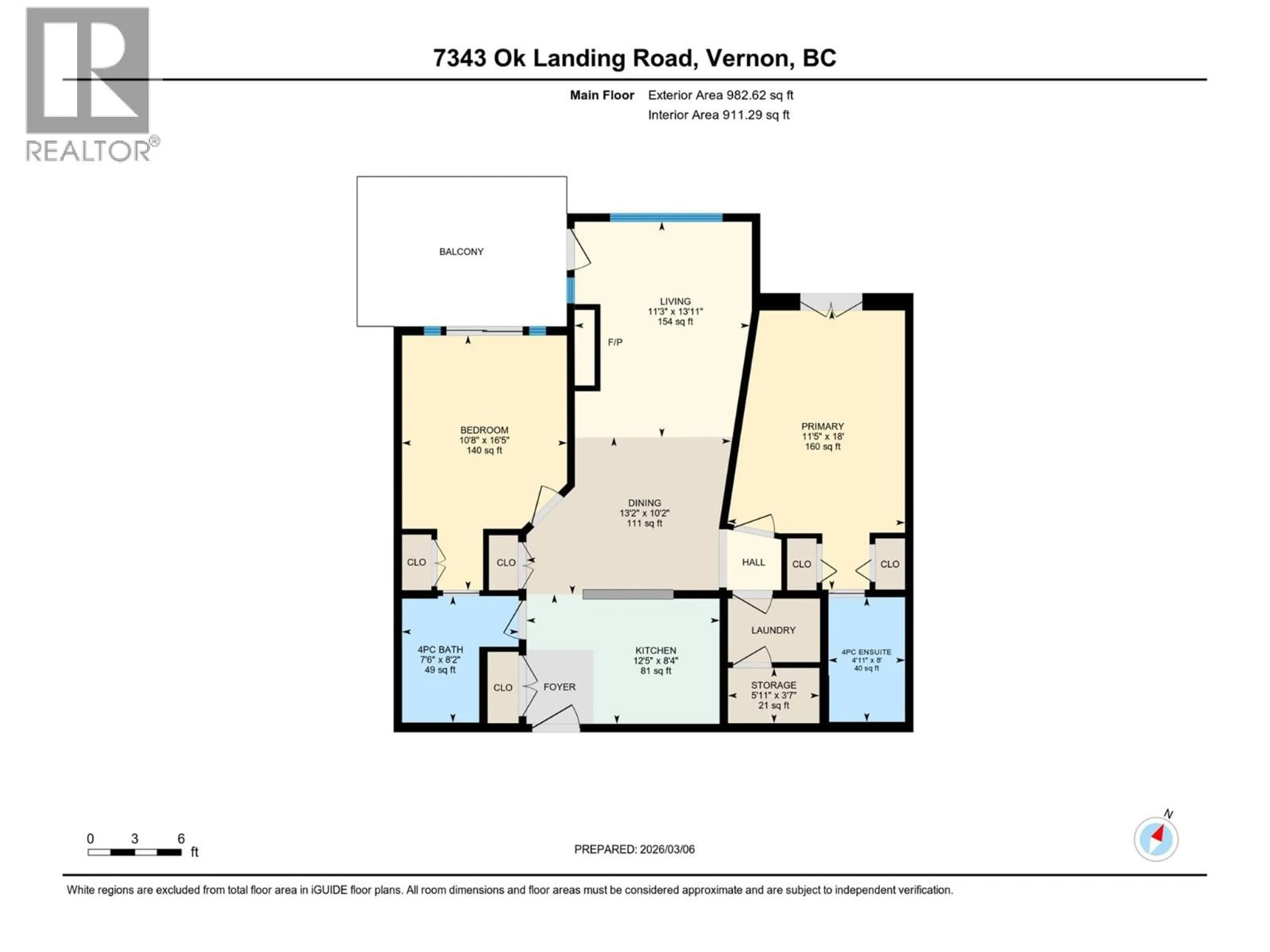 Floor plan for 2401 - 7343 OKANAGAN LANDING ROAD, Vernon British Columbia V1H2J6