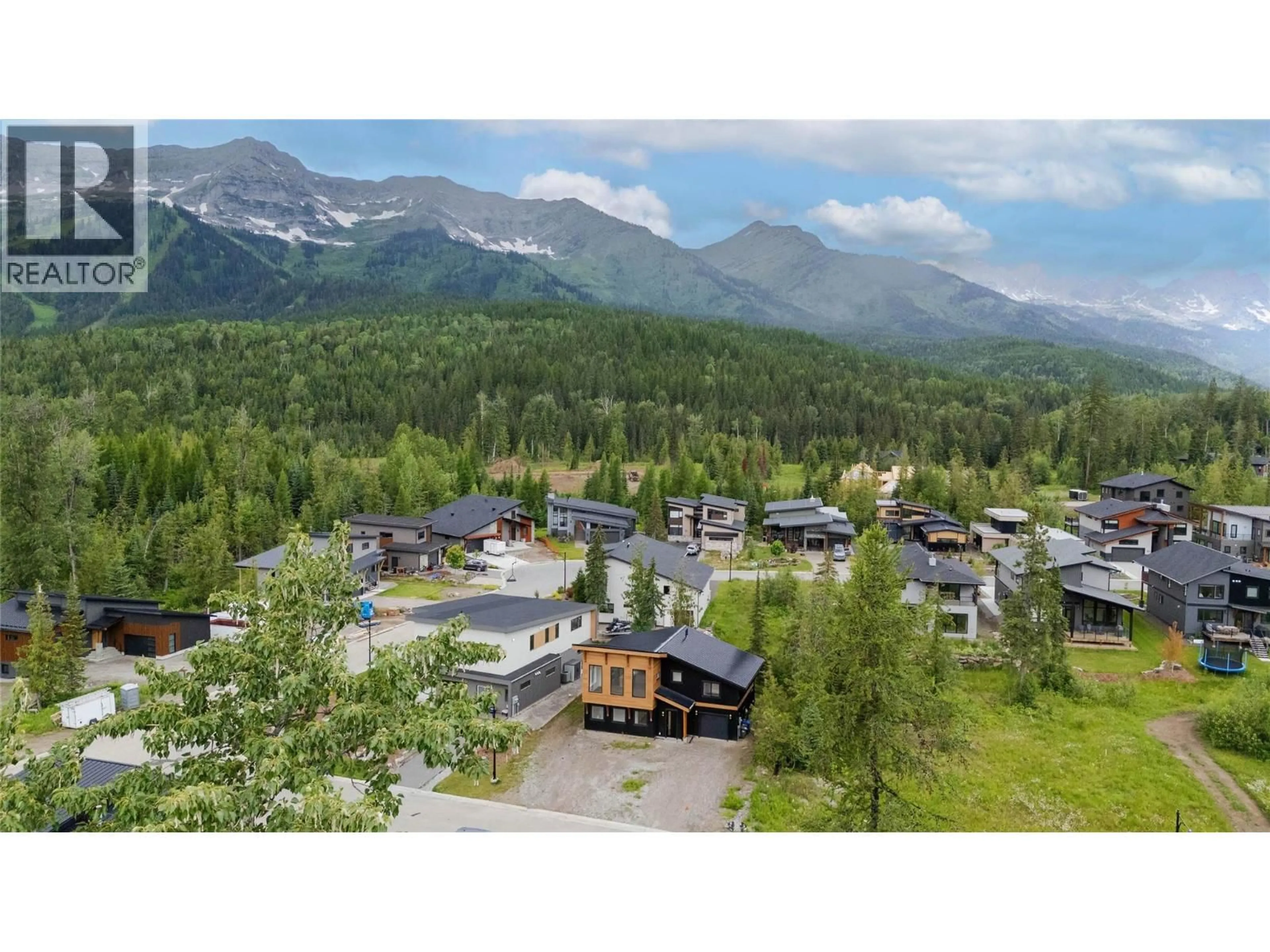 A pic from outside/outdoor area/front of a property/back of a property/a pic from drone, mountain view for 2 HUCKLEBERRY PLACE, Fernie British Columbia V0B1M1