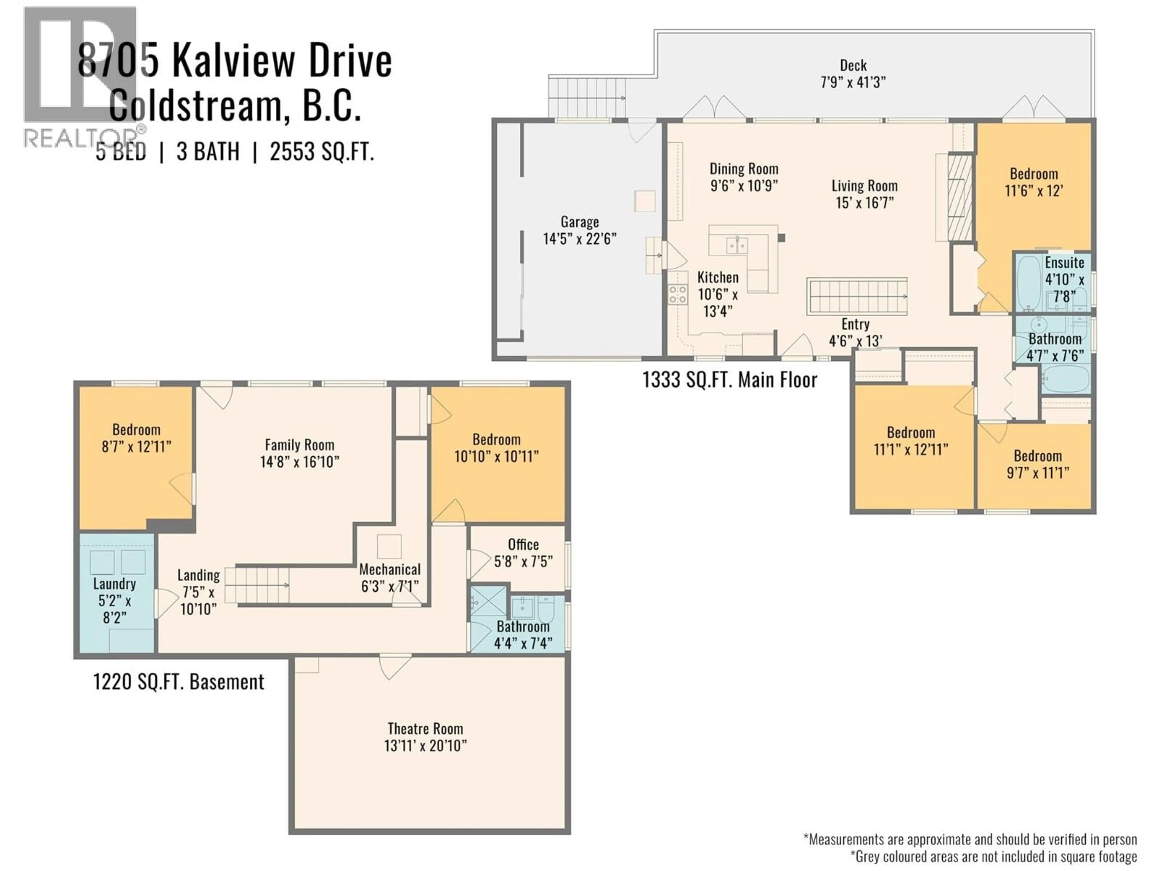 Floor plan for 8705 KALVIEW DRIVE, Coldstream British Columbia V1B1X2