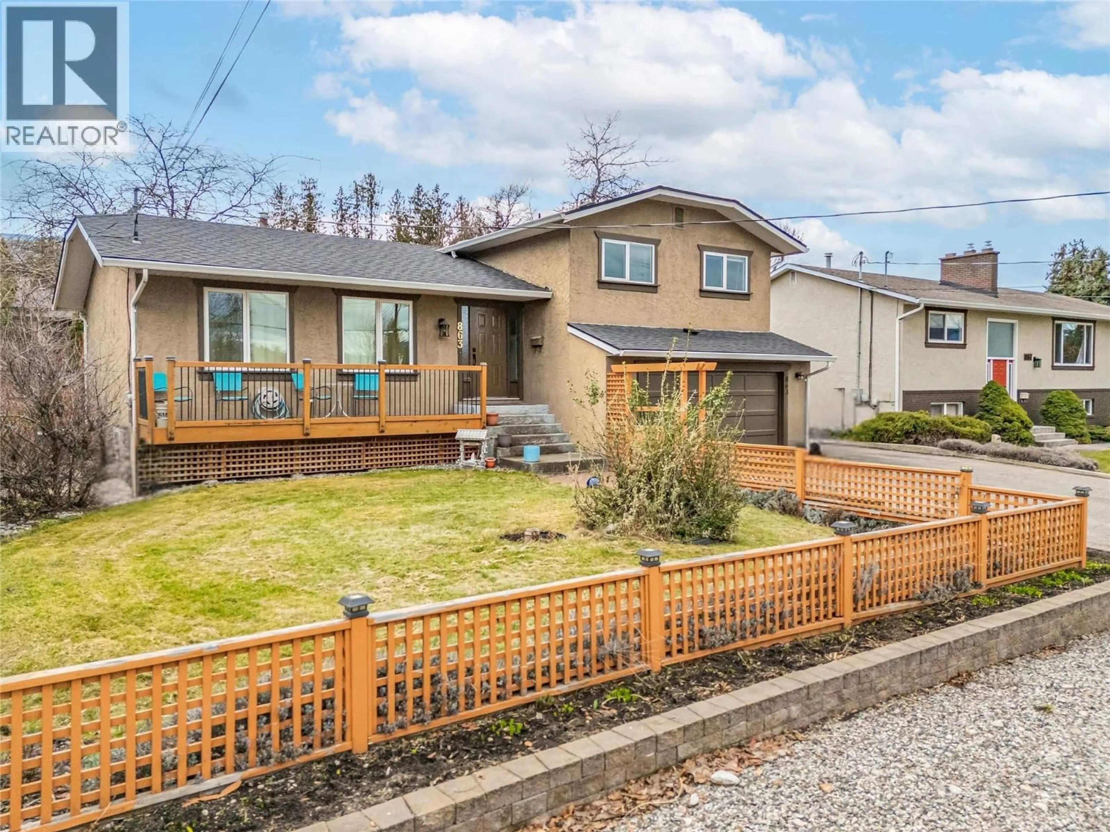 Home with vinyl exterior material, street for 863 HAMMER AVENUE, Kelowna British Columbia V1W2B7