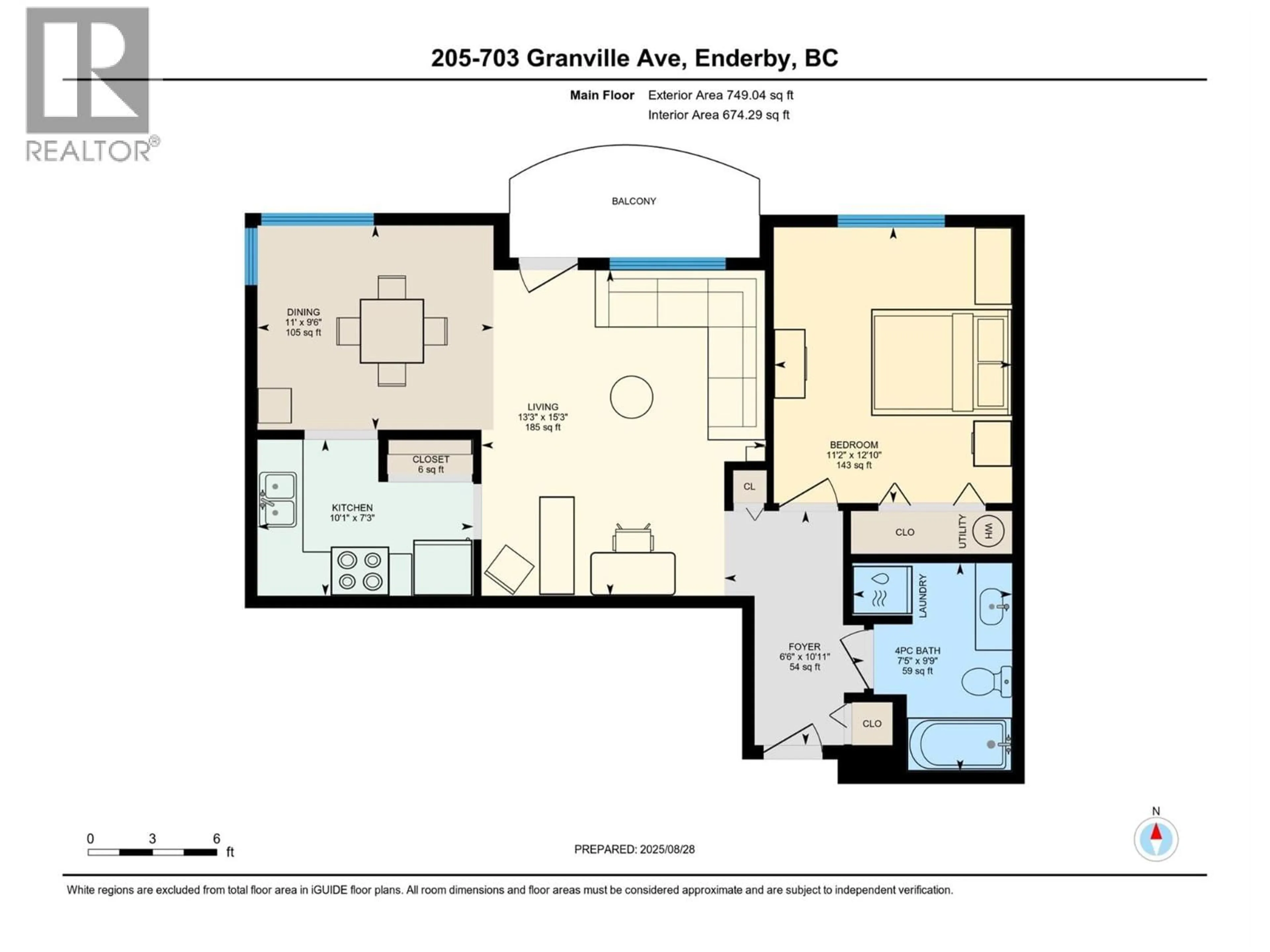 Floor plan for 205 - 703 GRANVILLE AVENUE, Enderby British Columbia V4Y6A4