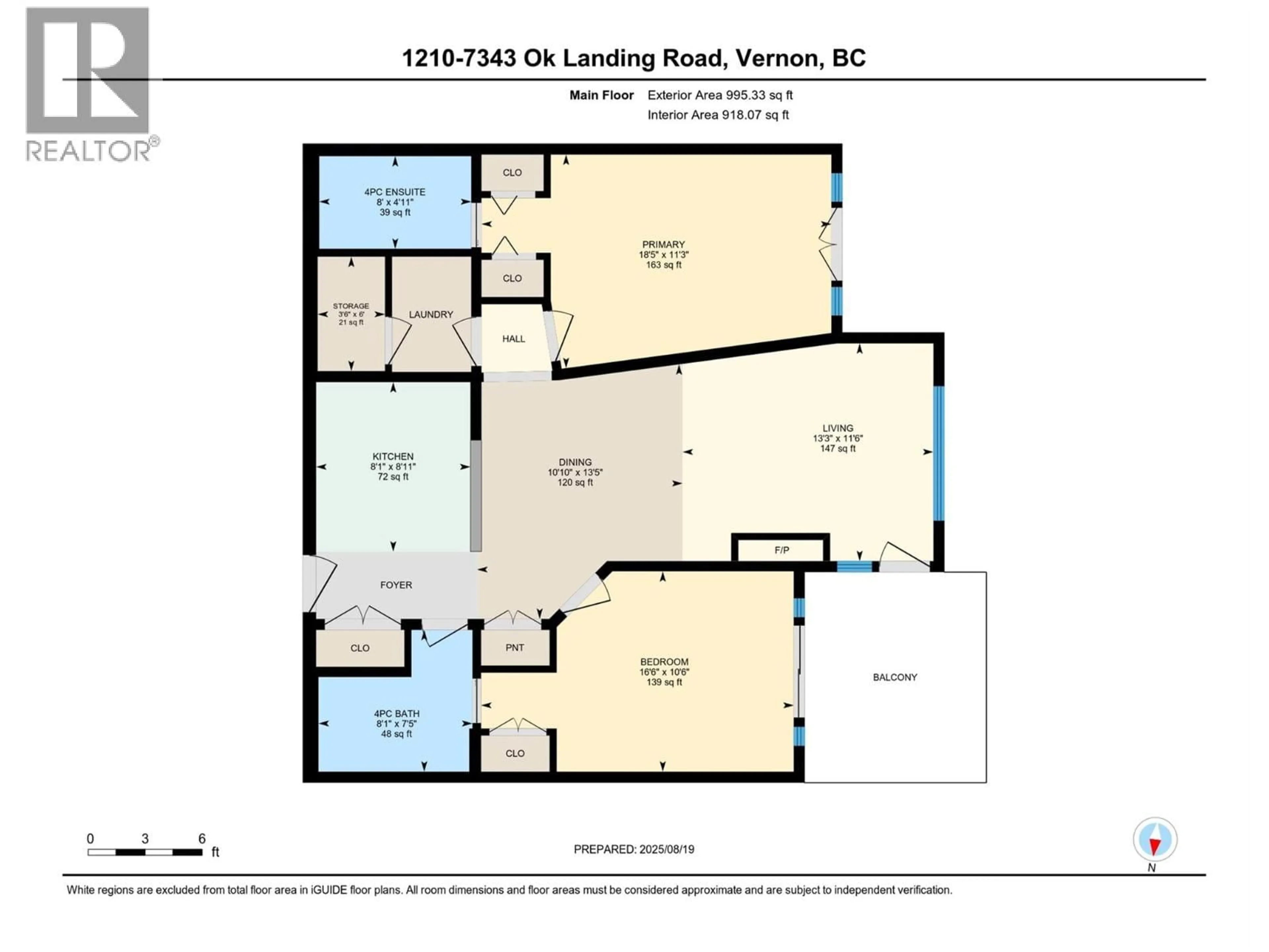 Floor plan for 1210 - 7343 OKANAGAN LANDING ROAD, Vernon British Columbia V1H2J6
