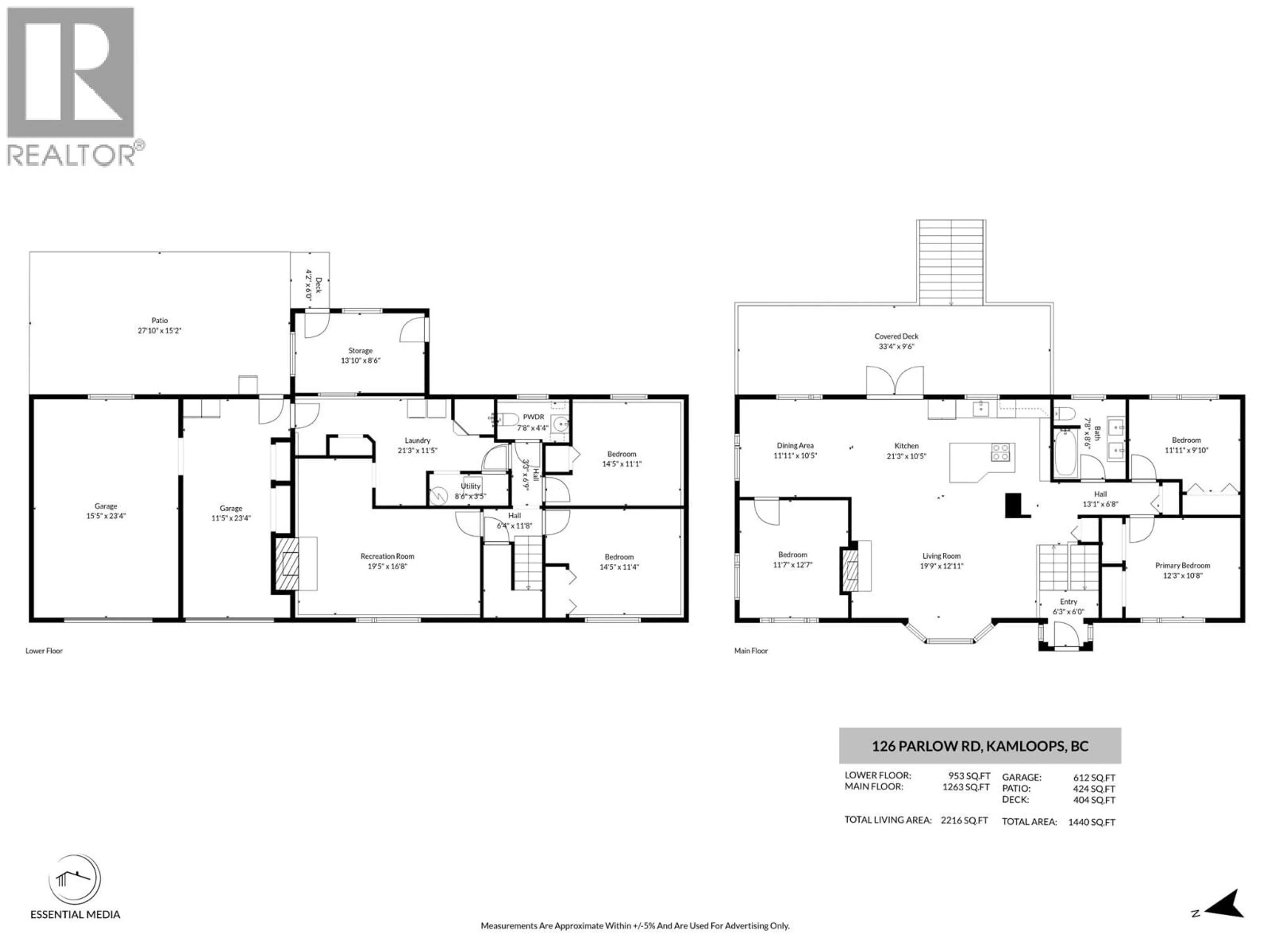 Floor plan for 126 PARLOW ROAD, Kamloops British Columbia V2C4Z8
