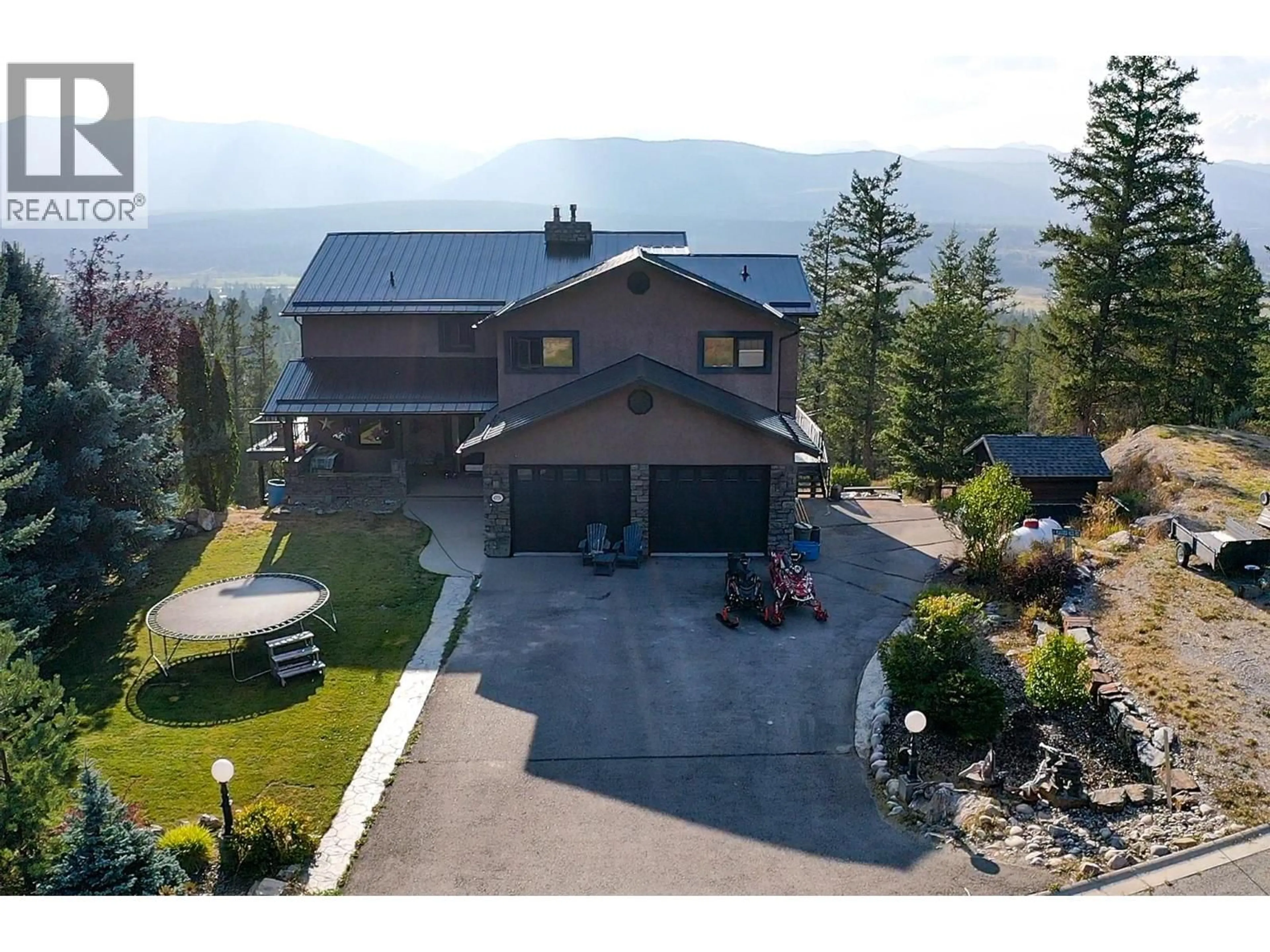 A pic from outside/outdoor area/front of a property/back of a property/a pic from drone, mountain view for 4931 MOUNTAIN VIEW DRIVE, Fairmont Hot Springs British Columbia V0B1L1