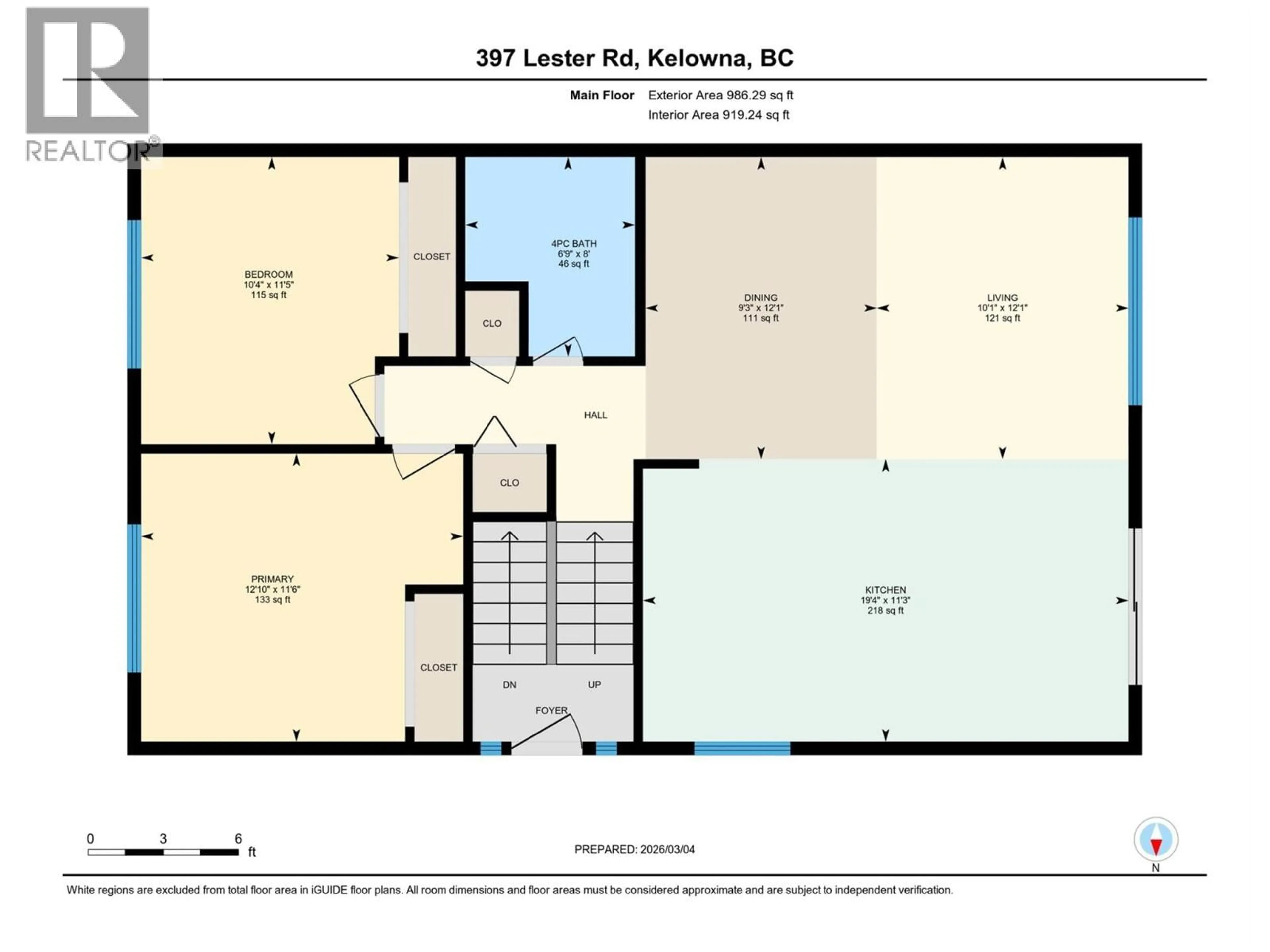 Floor plan for 397 LESTER ROAD, Kelowna British Columbia V1X4E8