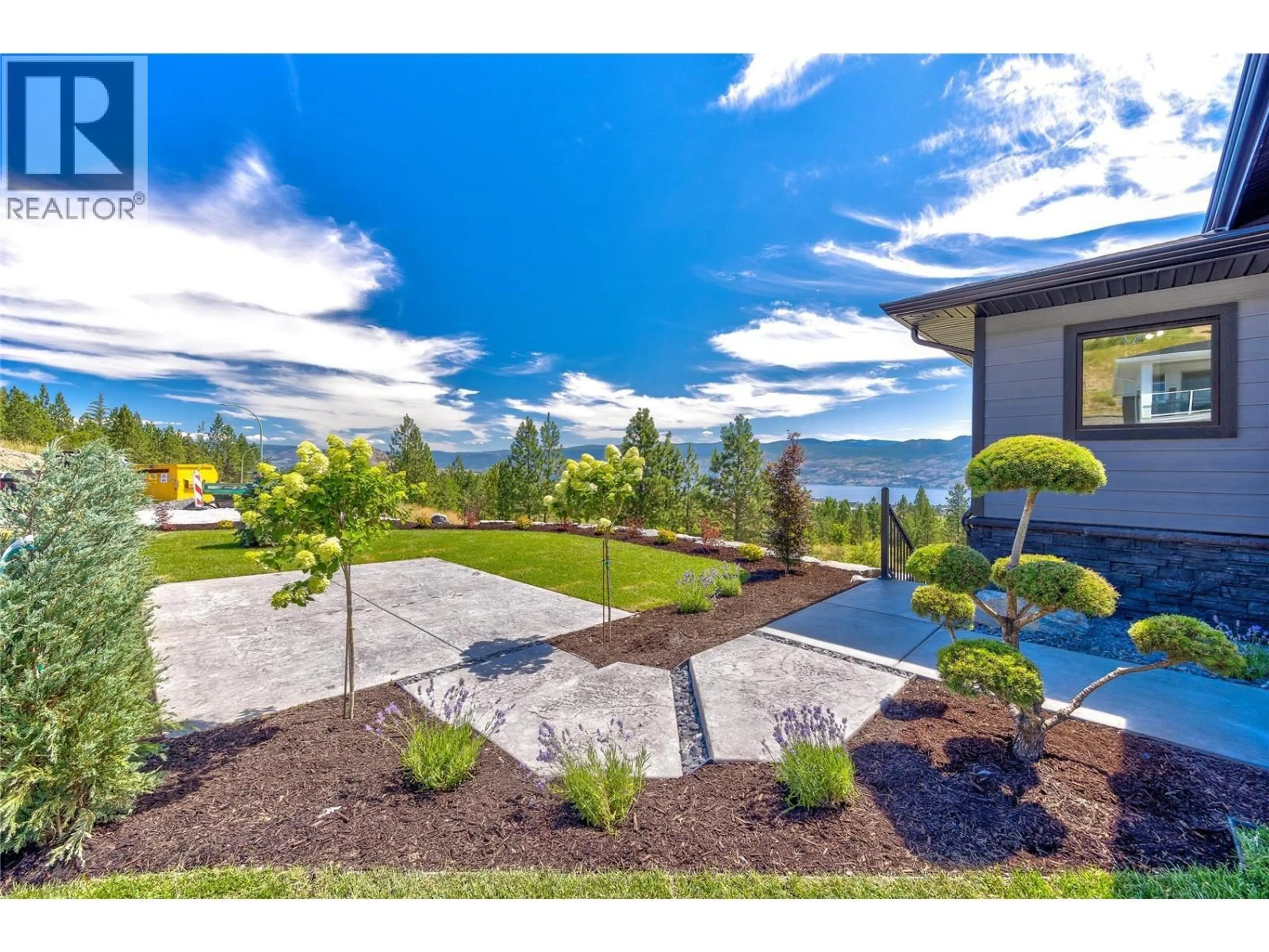 A pic from outside/outdoor area/front of a property/back of a property/a pic from drone, mountain view for 2803 COPPER RIDGE DRIVE, West Kelowna British Columbia V4T2X3