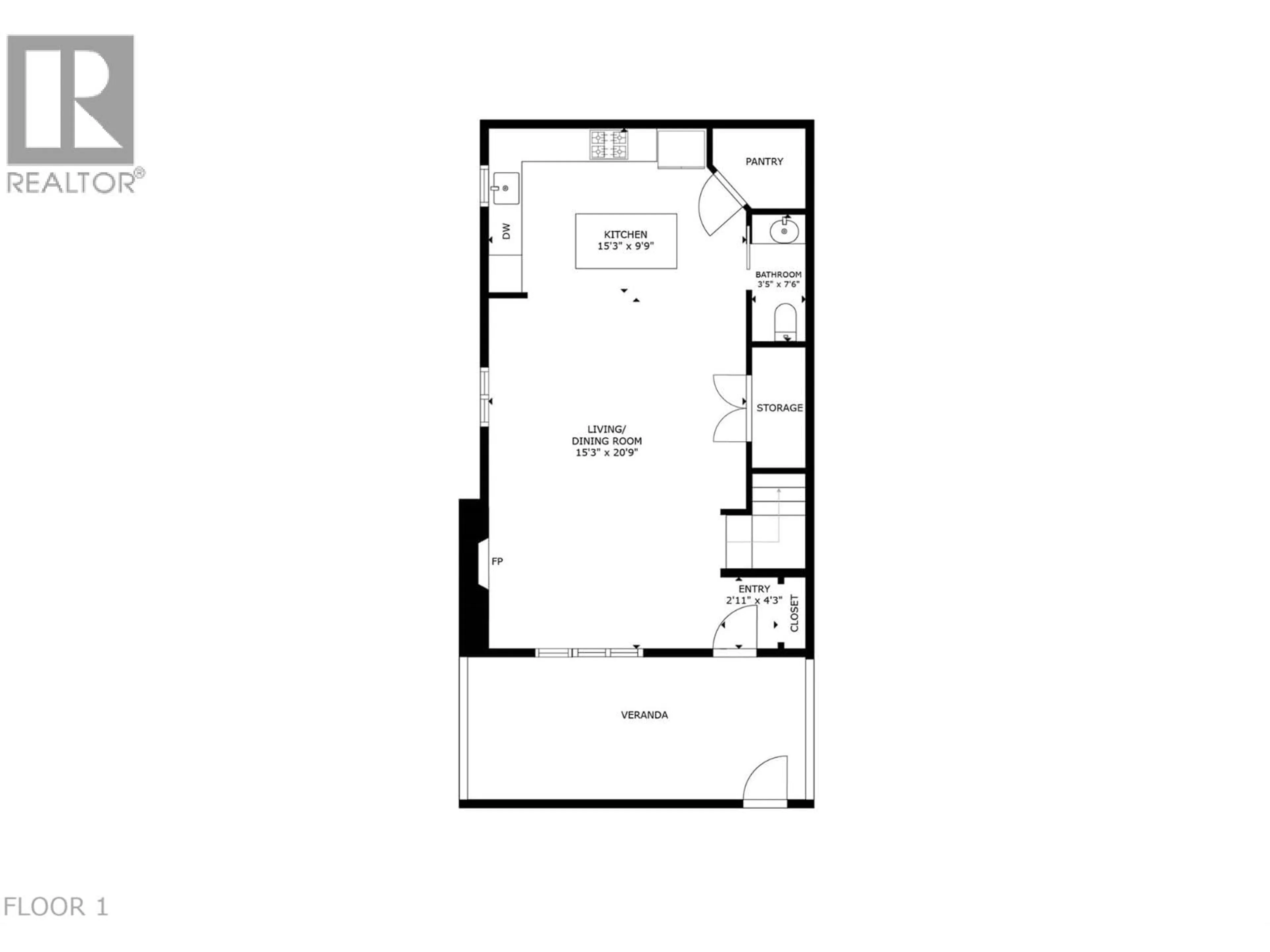 Floor plan for 4 - 805 BURNE AVENUE, Kelowna British Columbia V1Y5P6