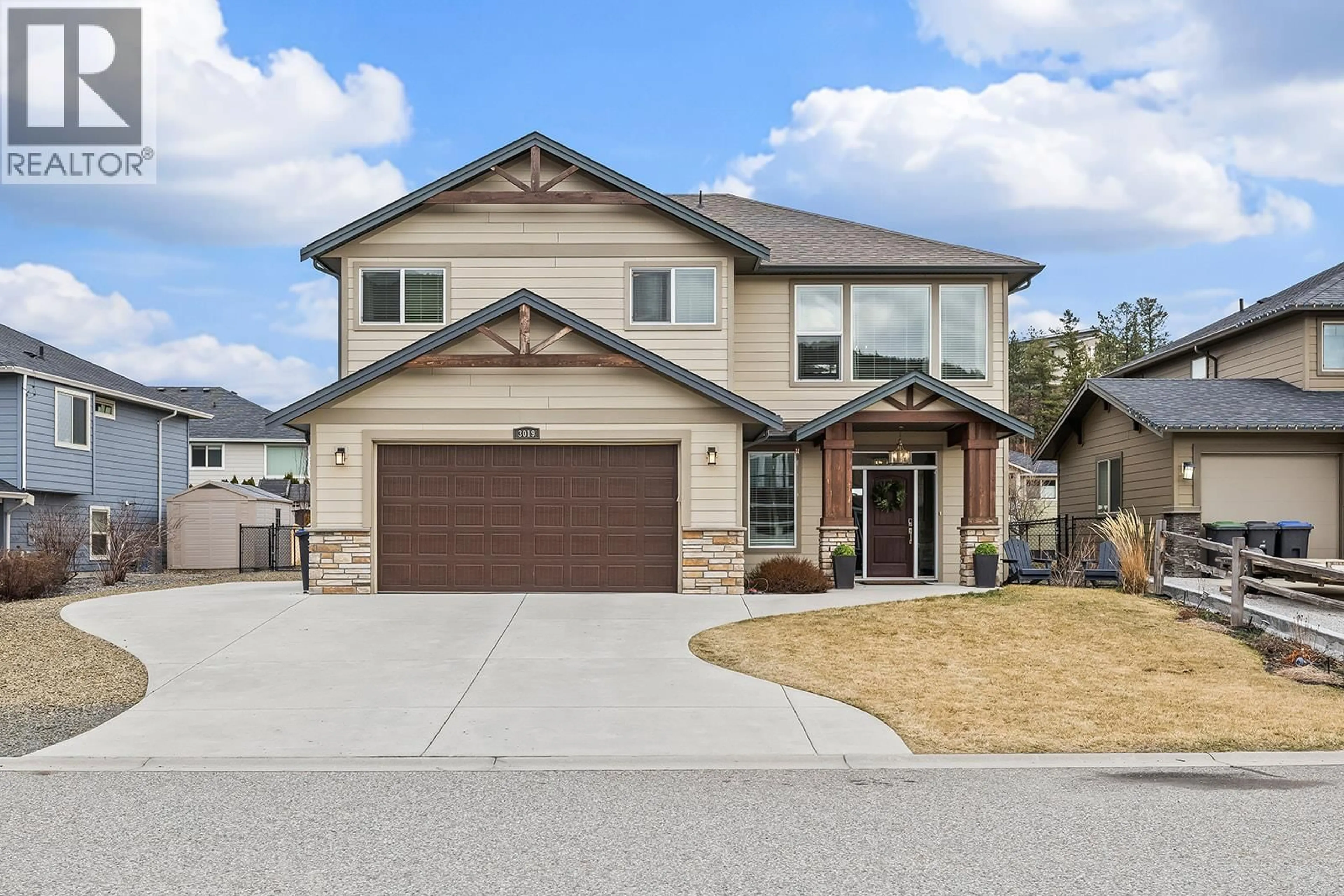 Home with brick exterior material, street for 3019 IRONRIDGE PLACE, West Kelowna British Columbia V4T3L5