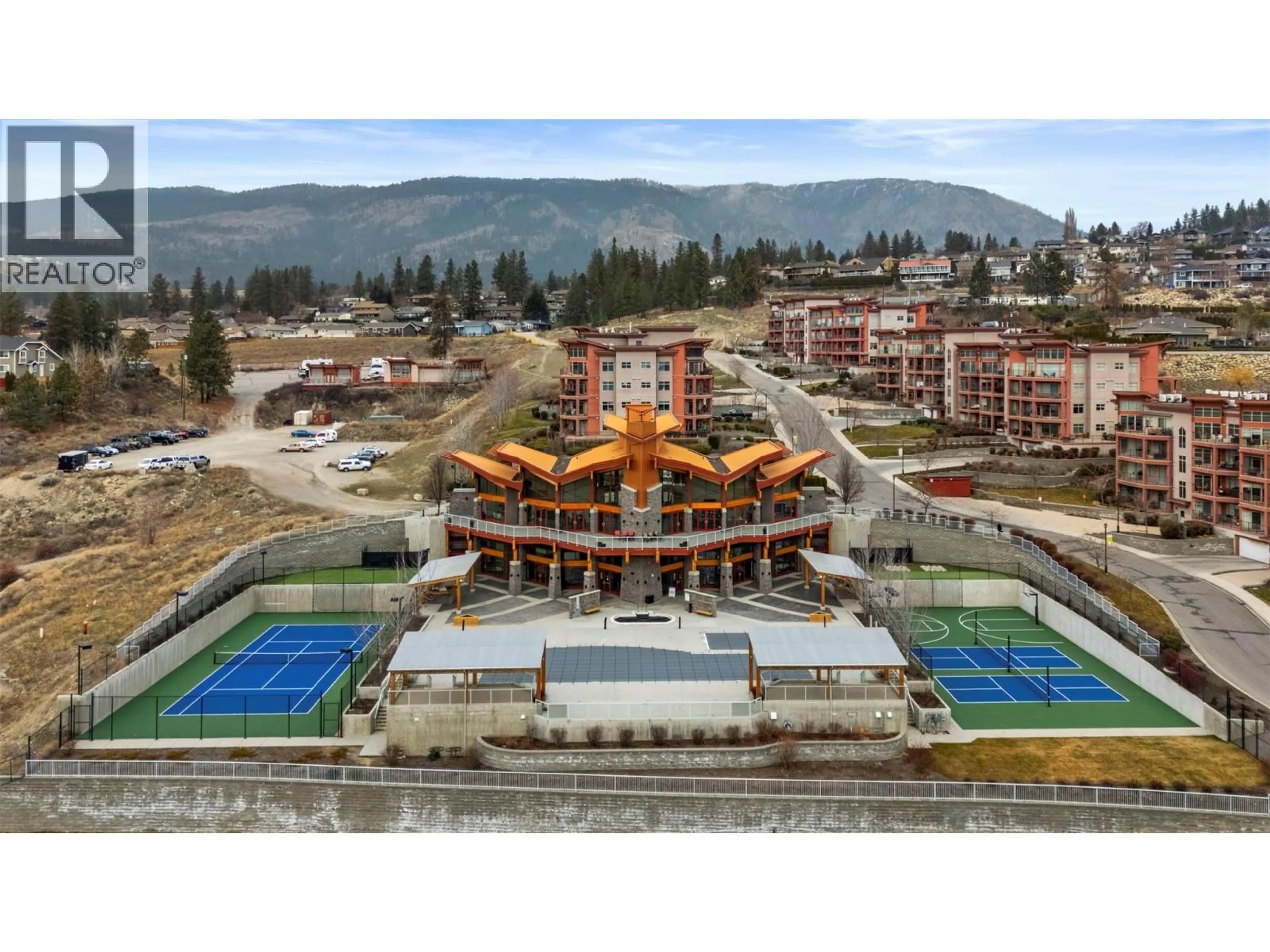 A pic from outside/outdoor area/front of a property/back of a property/a pic from drone, mountain view for 211 - 3211 SKYVIEW LANE, Westbank British Columbia V4T3J3