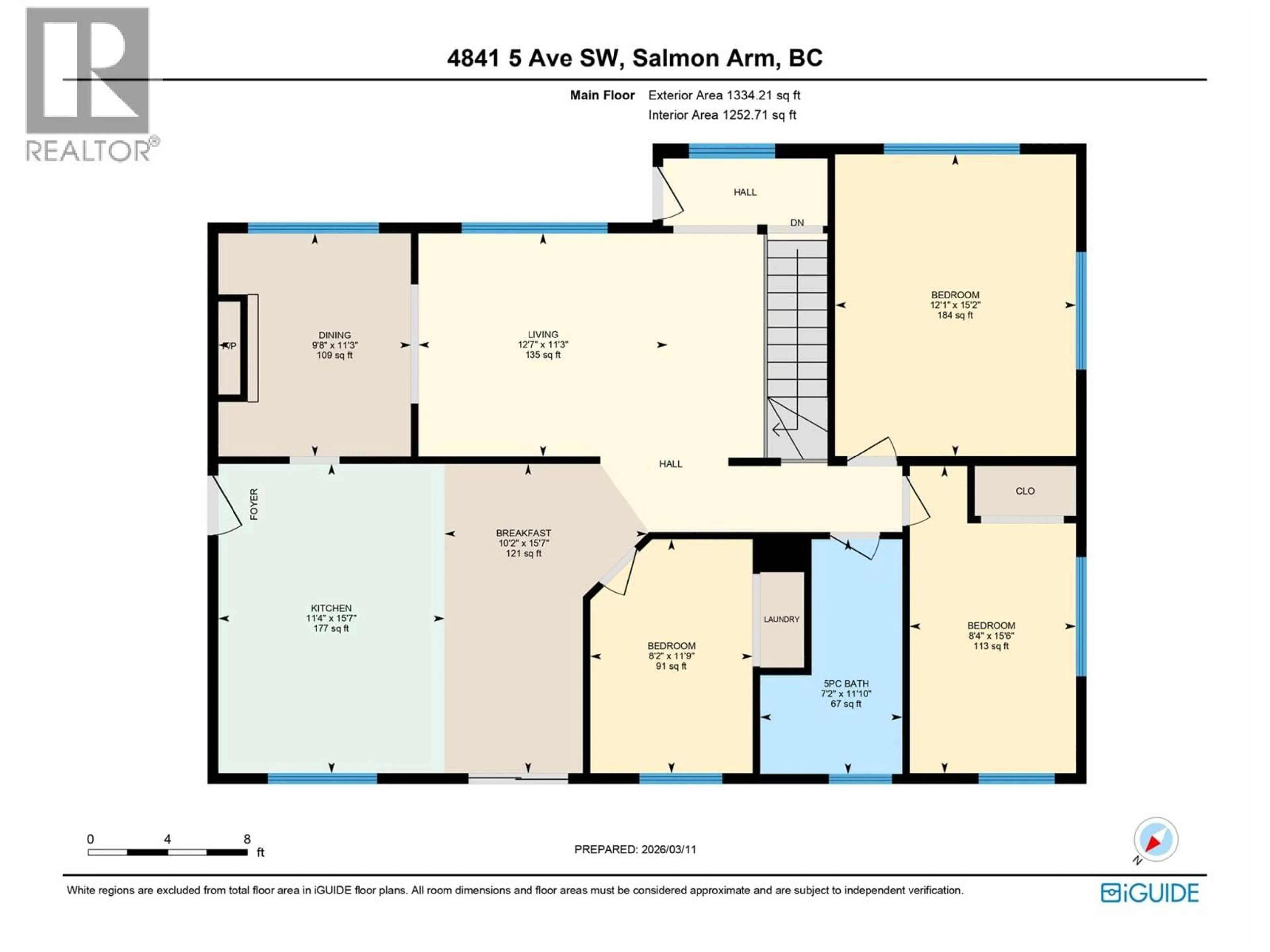 Floor plan for 4841 5 AVENUE SOUTHWEST, Salmon Arm British Columbia V1E2Y9
