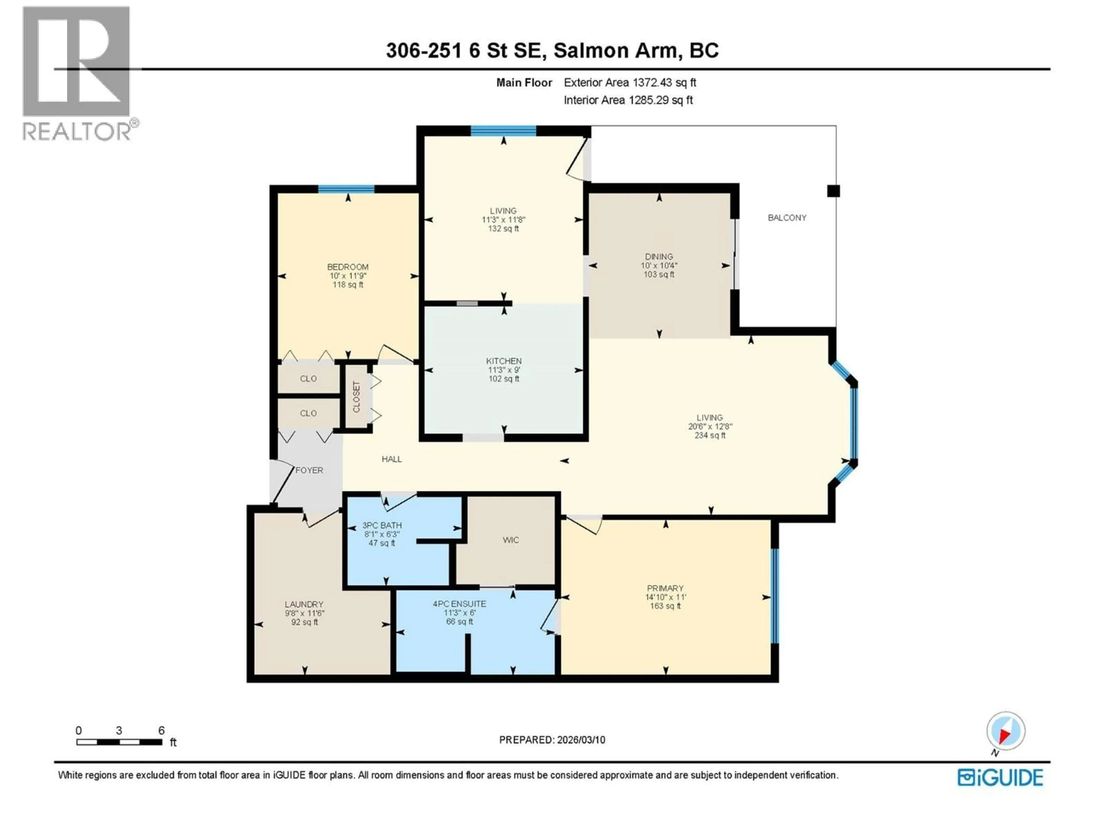 Floor plan for 306 - 251 6 STREET SOUTHEAST, Salmon Arm British Columbia V1E1J9