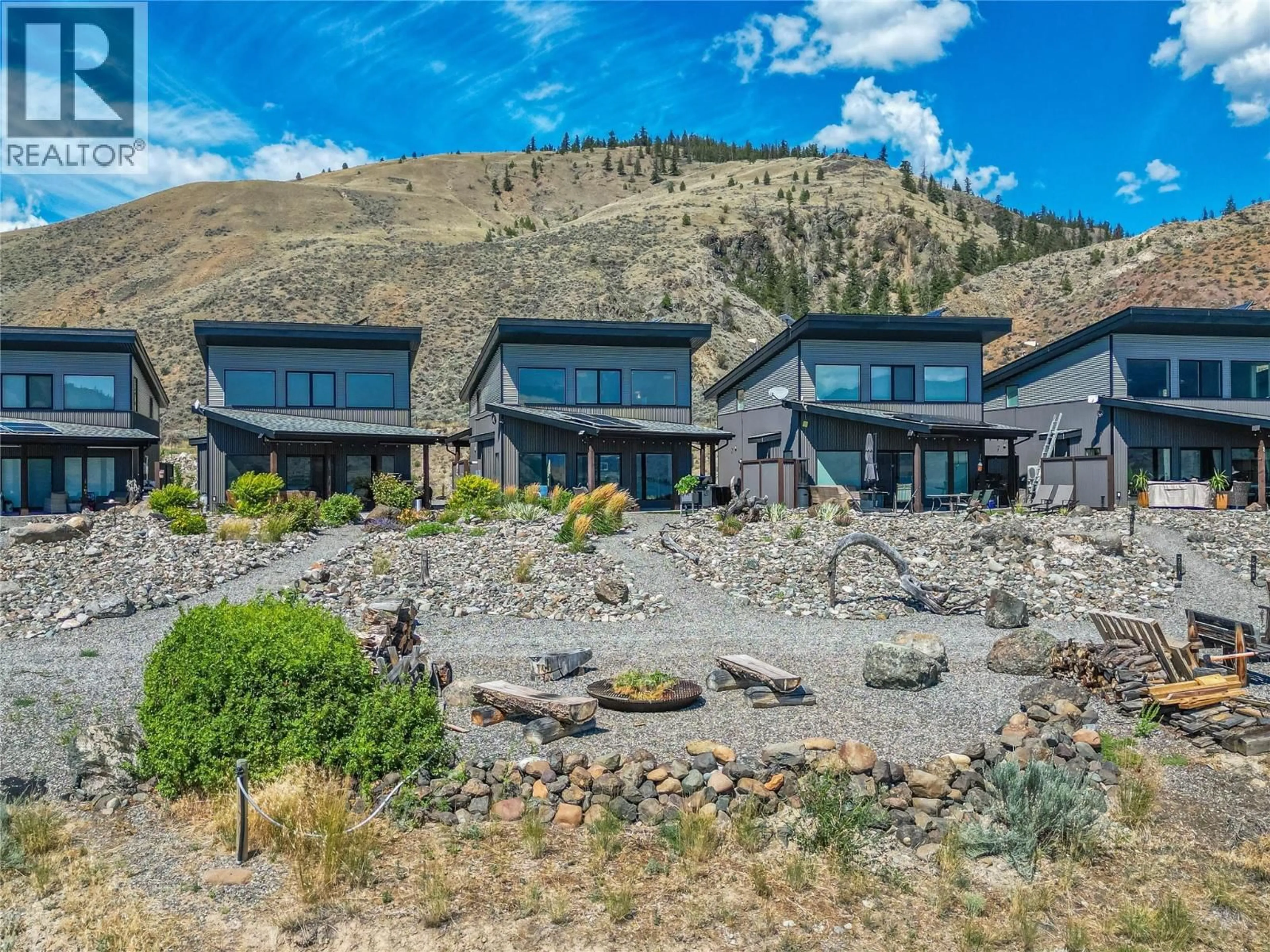 A pic from outside/outdoor area/front of a property/back of a property/a pic from drone, mountain view for 6 - 3672 SABISTON CREEK ROAD, Kamloops British Columbia V0K2J0