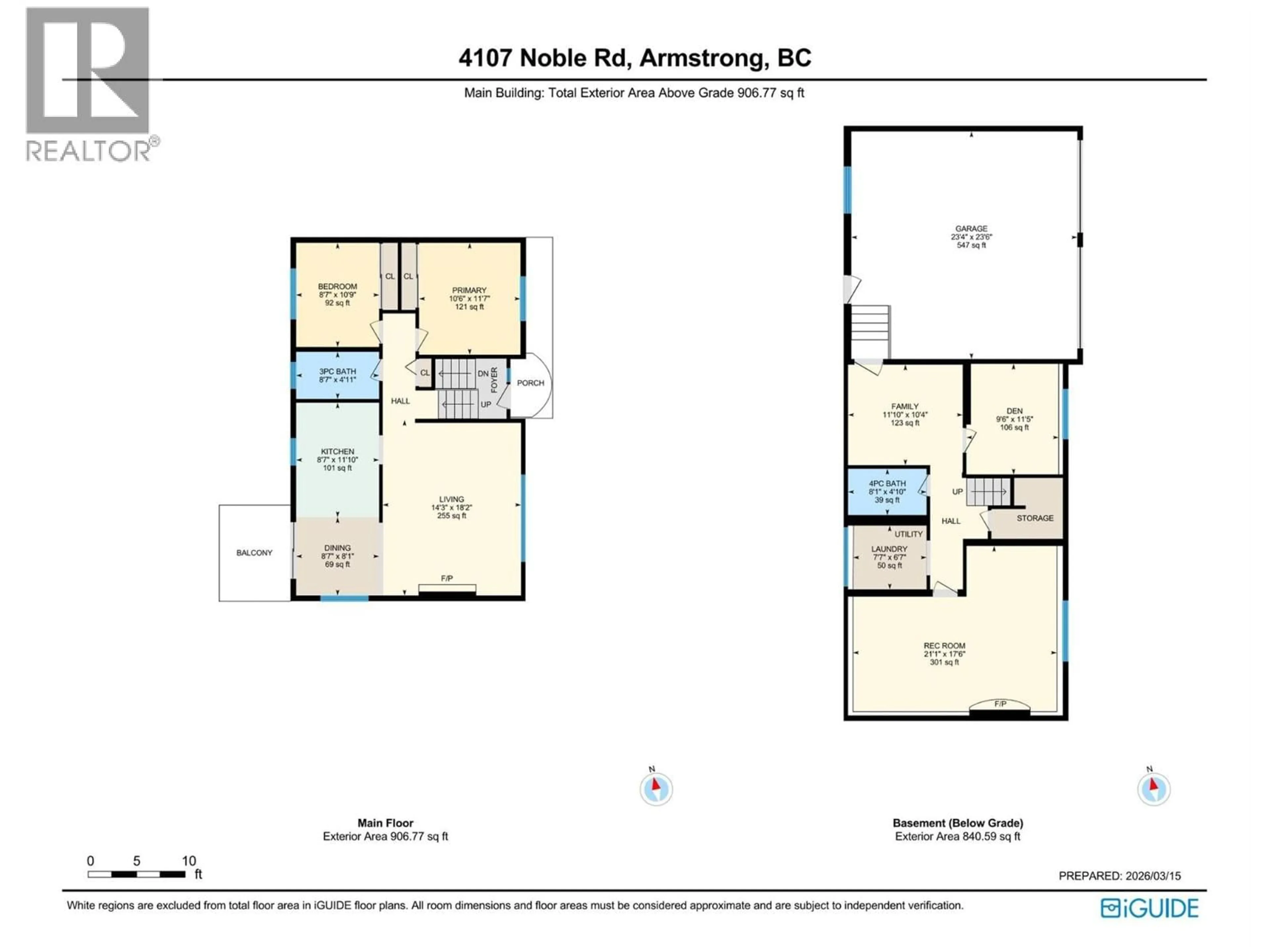 Floor plan for 4107 NOBLE ROAD, Spallumcheen British Columbia V4Y0J9