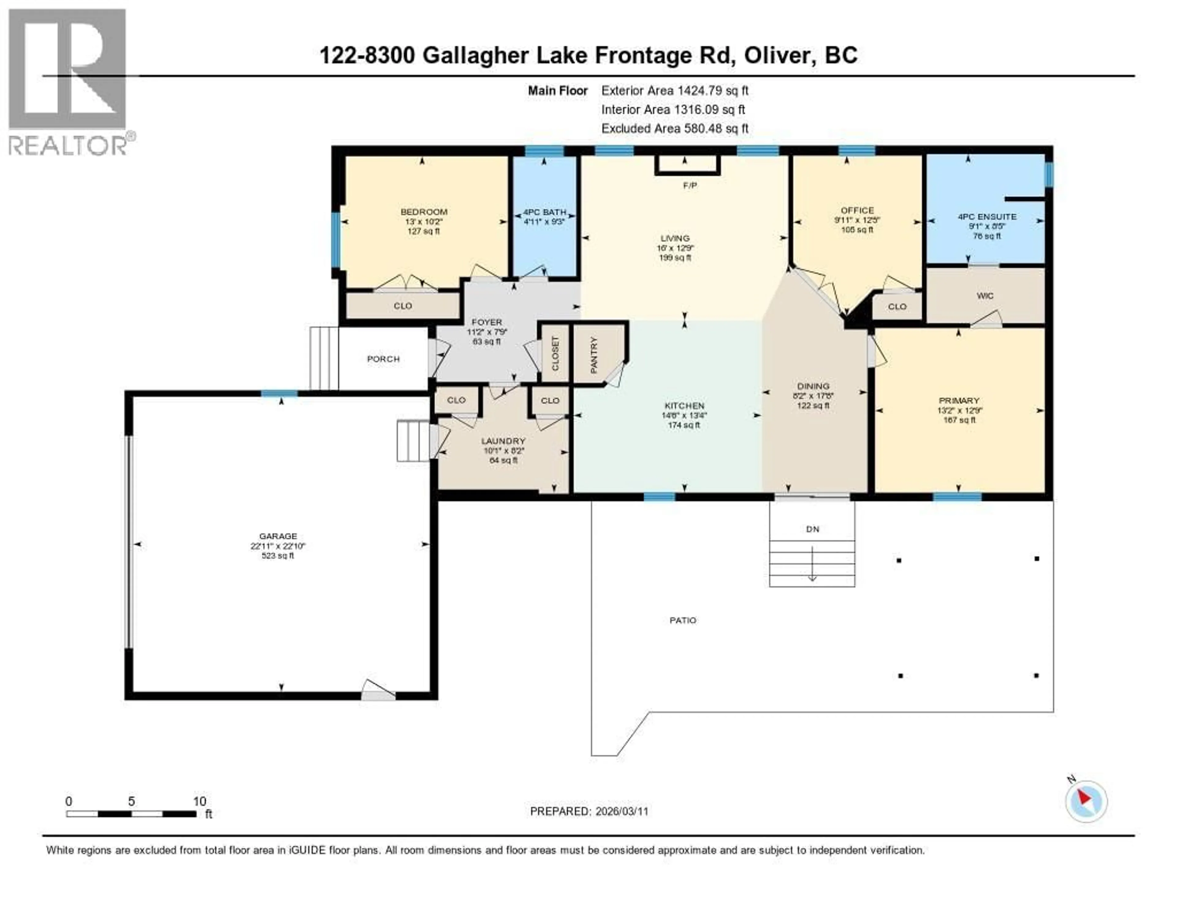 Floor plan for 122 - 8300 GALLAGHER LAKE FRONTAGE ROAD, Oliver British Columbia V0H1T2