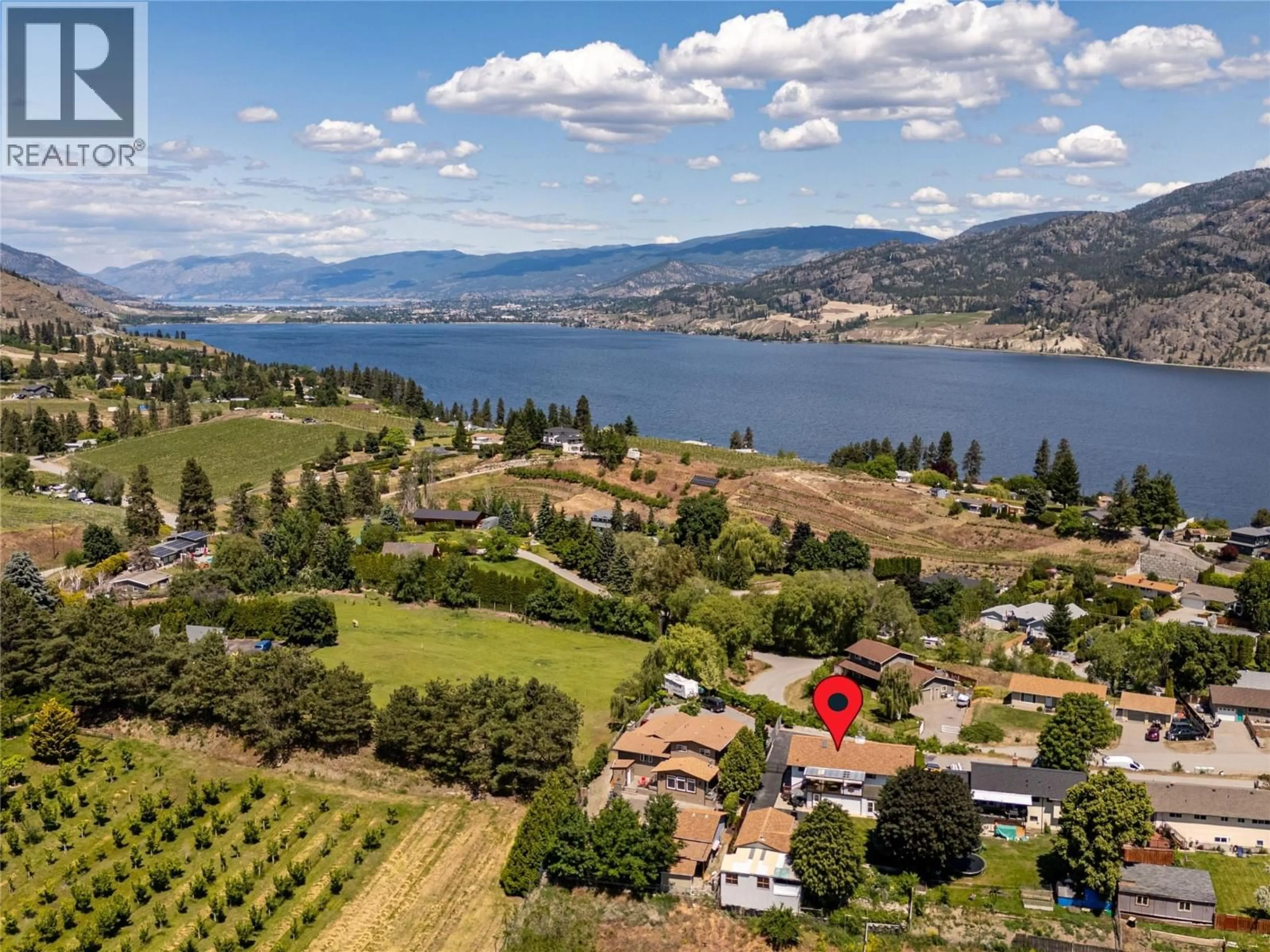 A pic from outside/outdoor area/front of a property/back of a property/a pic from drone, water/lake/river/ocean view for 118 ARLAYNE ROAD, Kaleden British Columbia V0H1K0