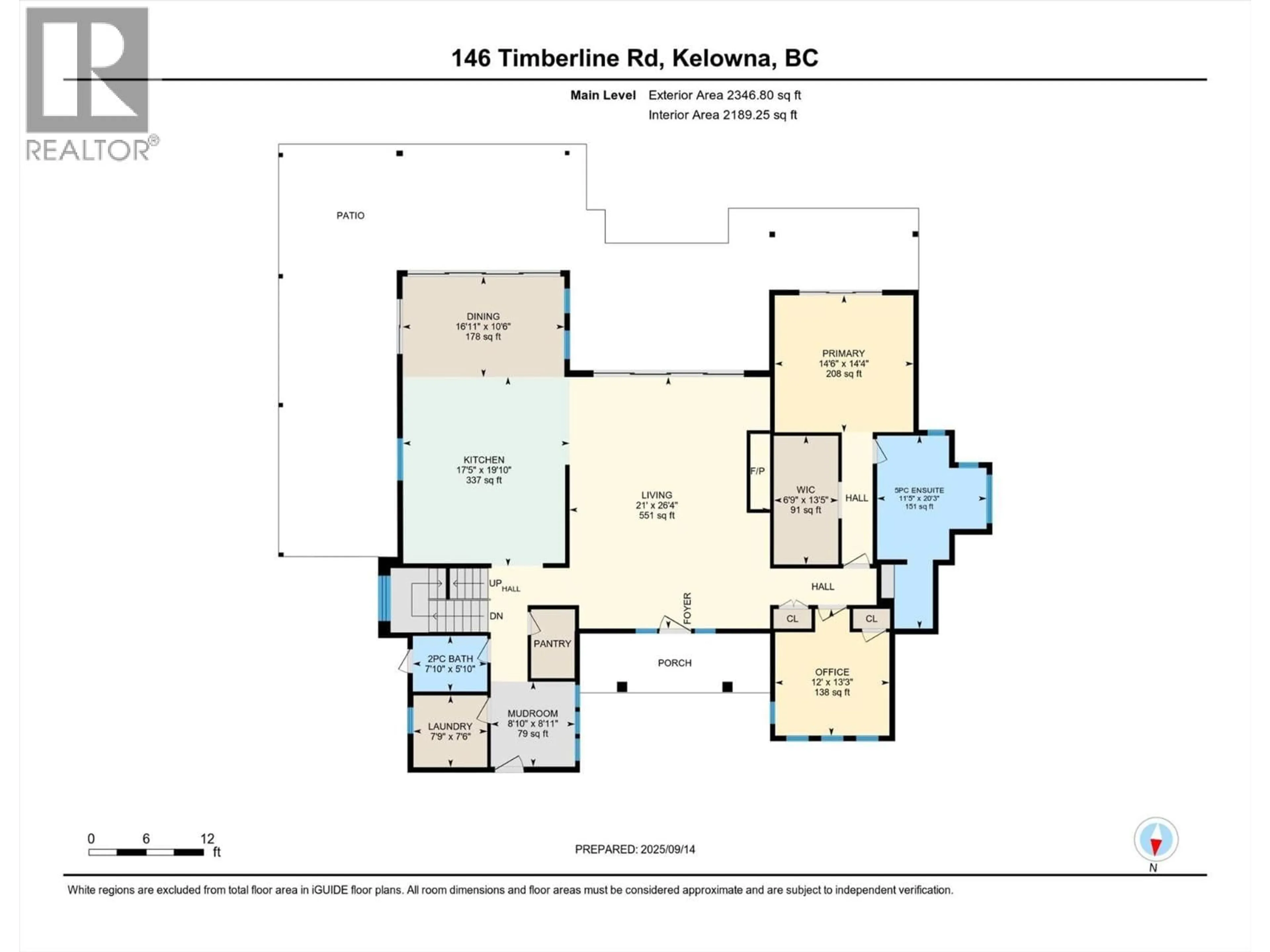 Floor plan for 146 TIMBERLINE ROAD, Kelowna British Columbia V1W4J6