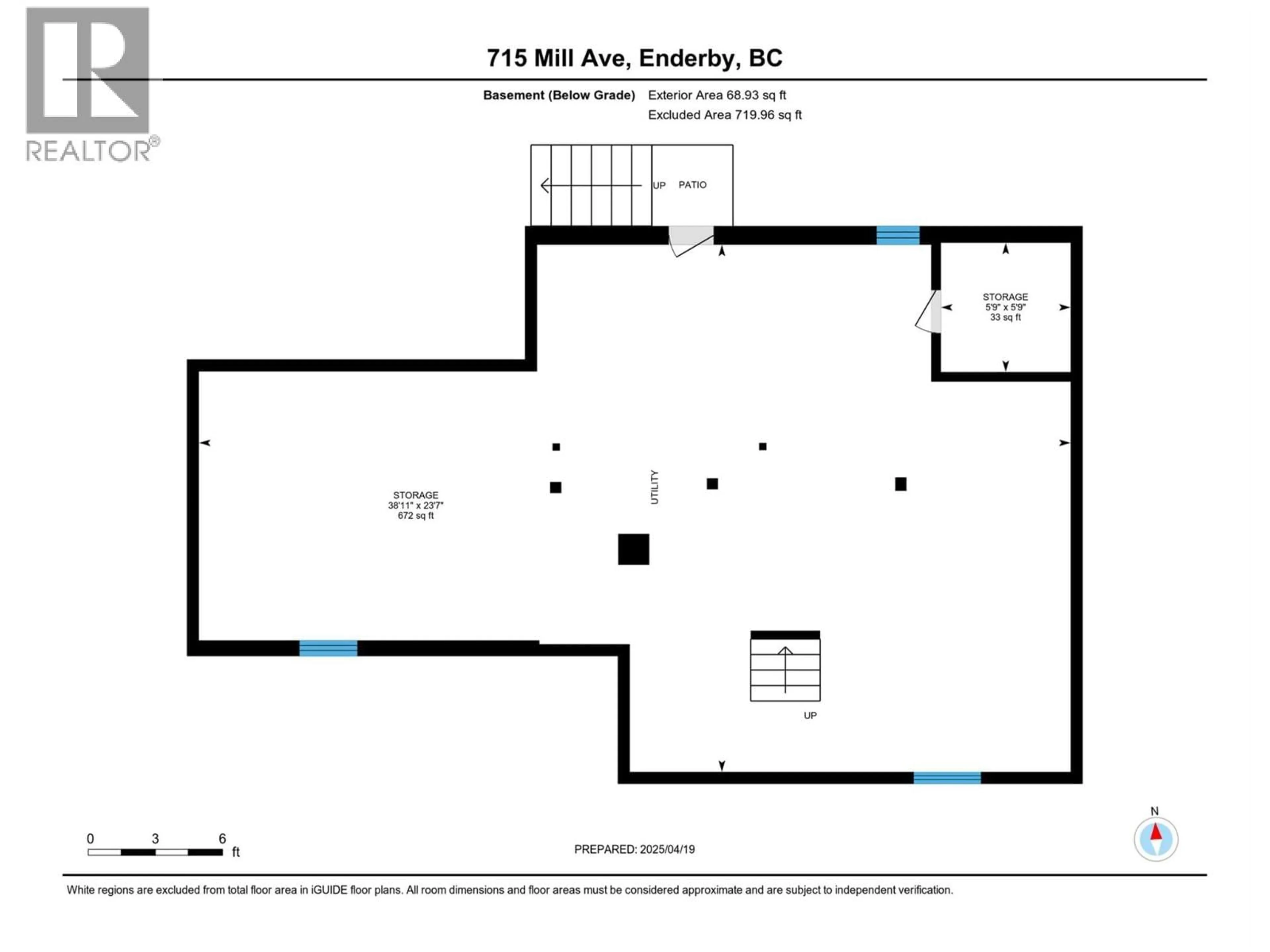 Floor plan for 715 MILL AVENUE, Enderby British Columbia V0E1V0
