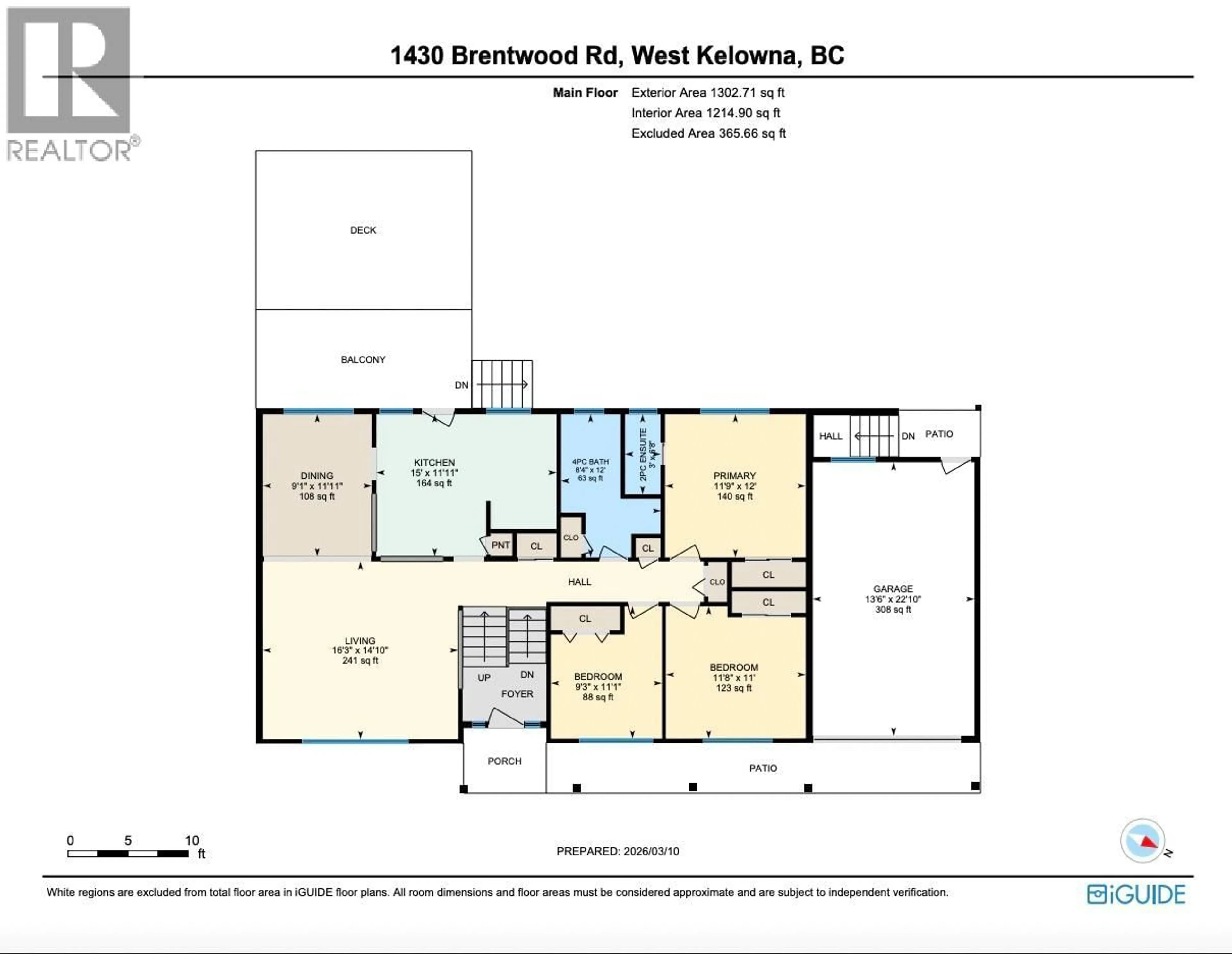 Floor plan for 1430 BRENTWOOD ROAD, West Kelowna British Columbia V1Z1L1