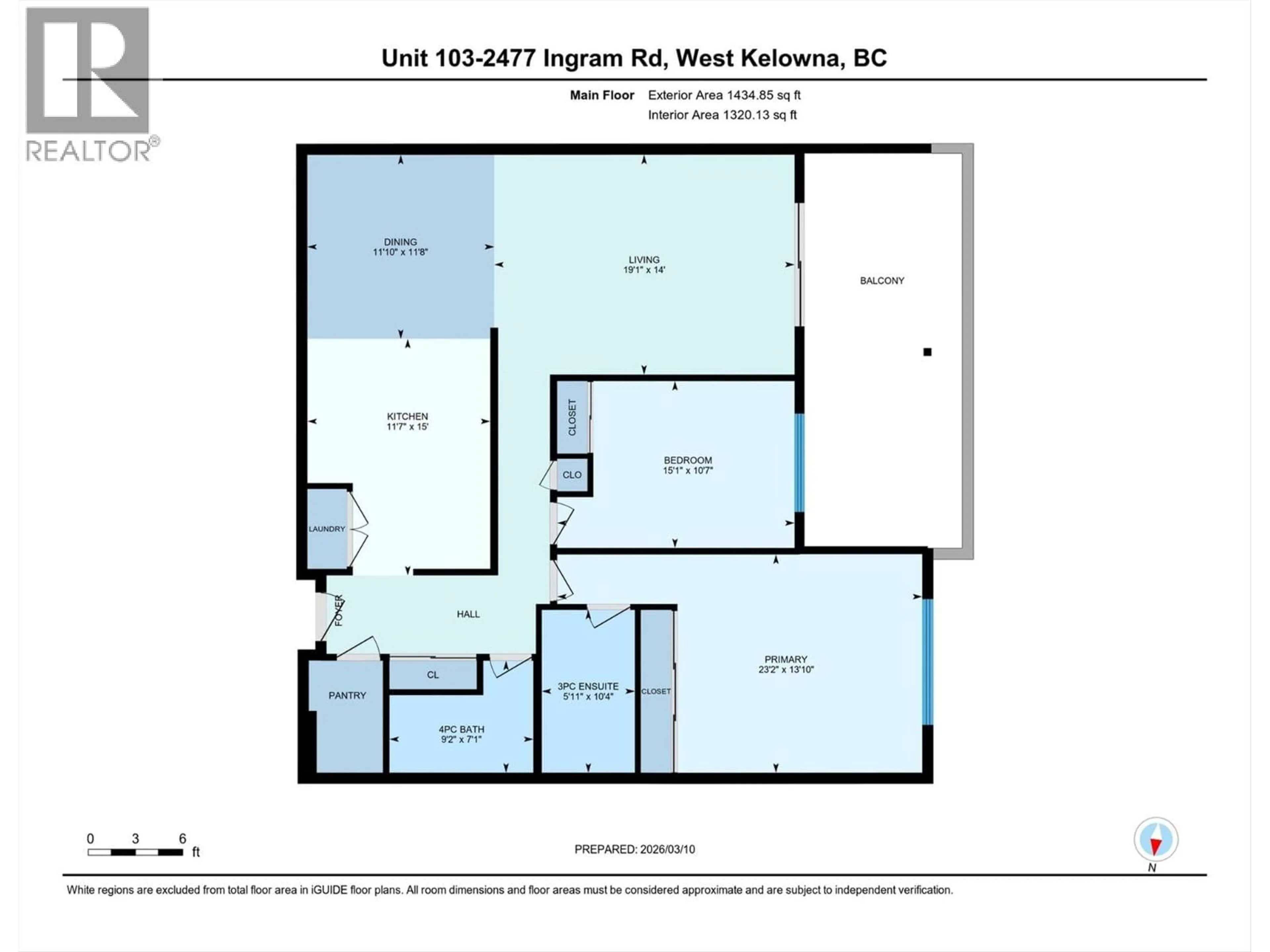 Floor plan for 103 - 2477 INGRAM ROAD, West Kelowna British Columbia V4T1W7