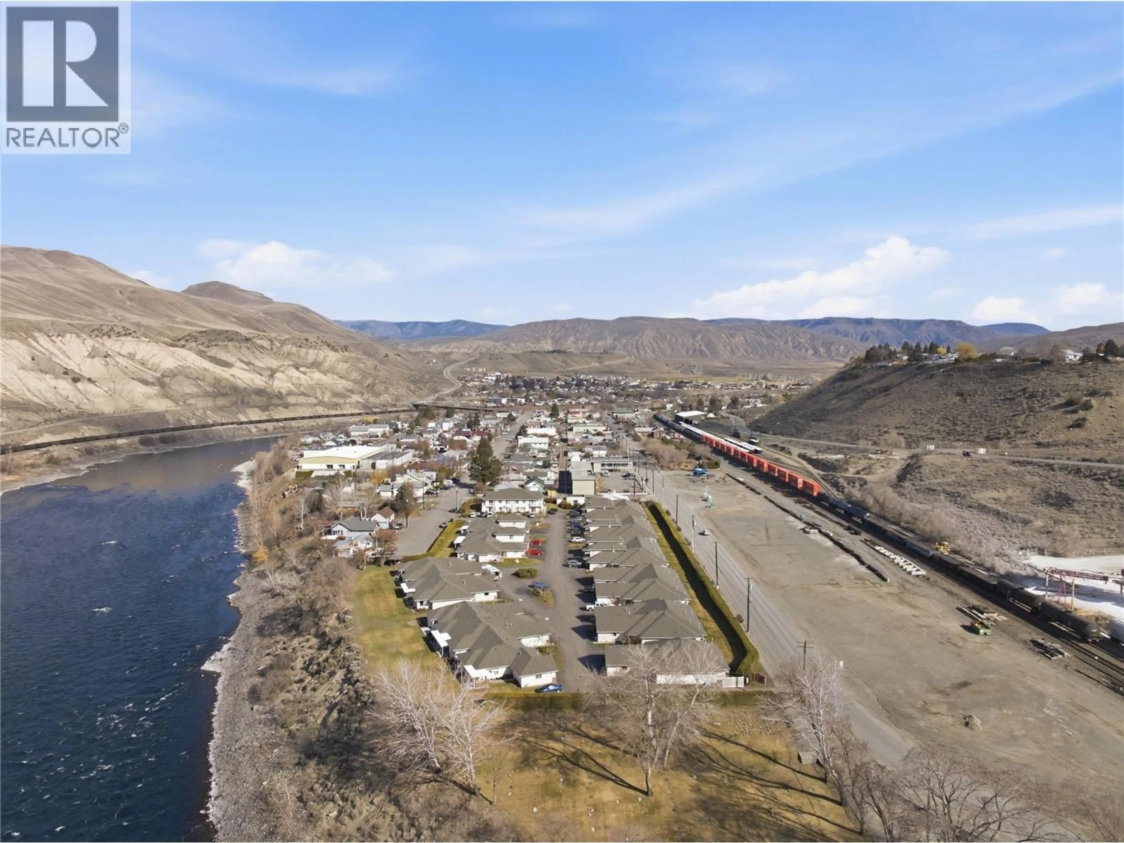 A pic from outside/outdoor area/front of a property/back of a property/a pic from drone, mountain view for 2 - 807 RAILWAY AVENUE, Ashcroft British Columbia V0K1A0
