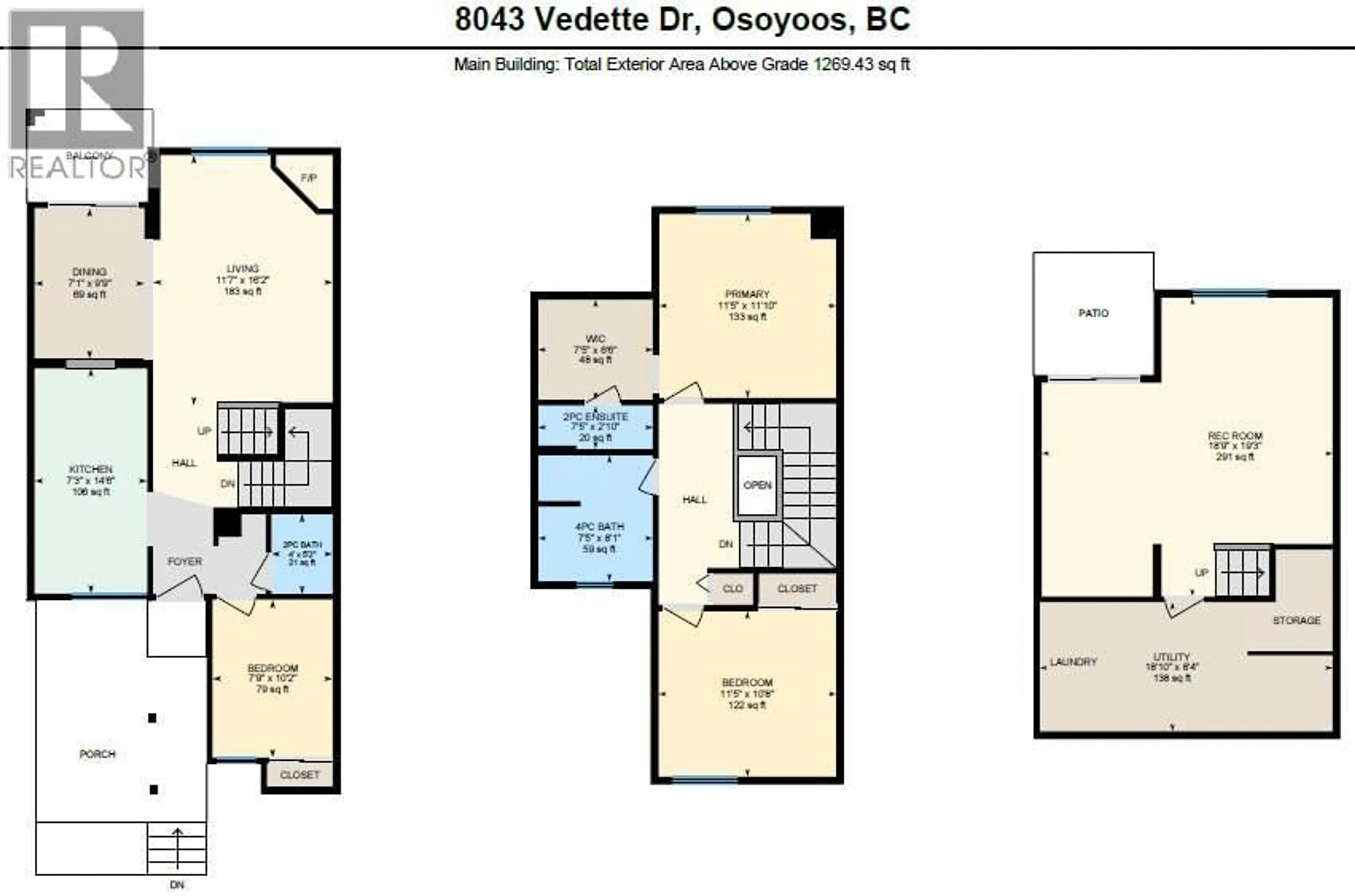 Floor plan for 1A - 8043 VEDETTE DRIVE, Osoyoos British Columbia V0H1V2