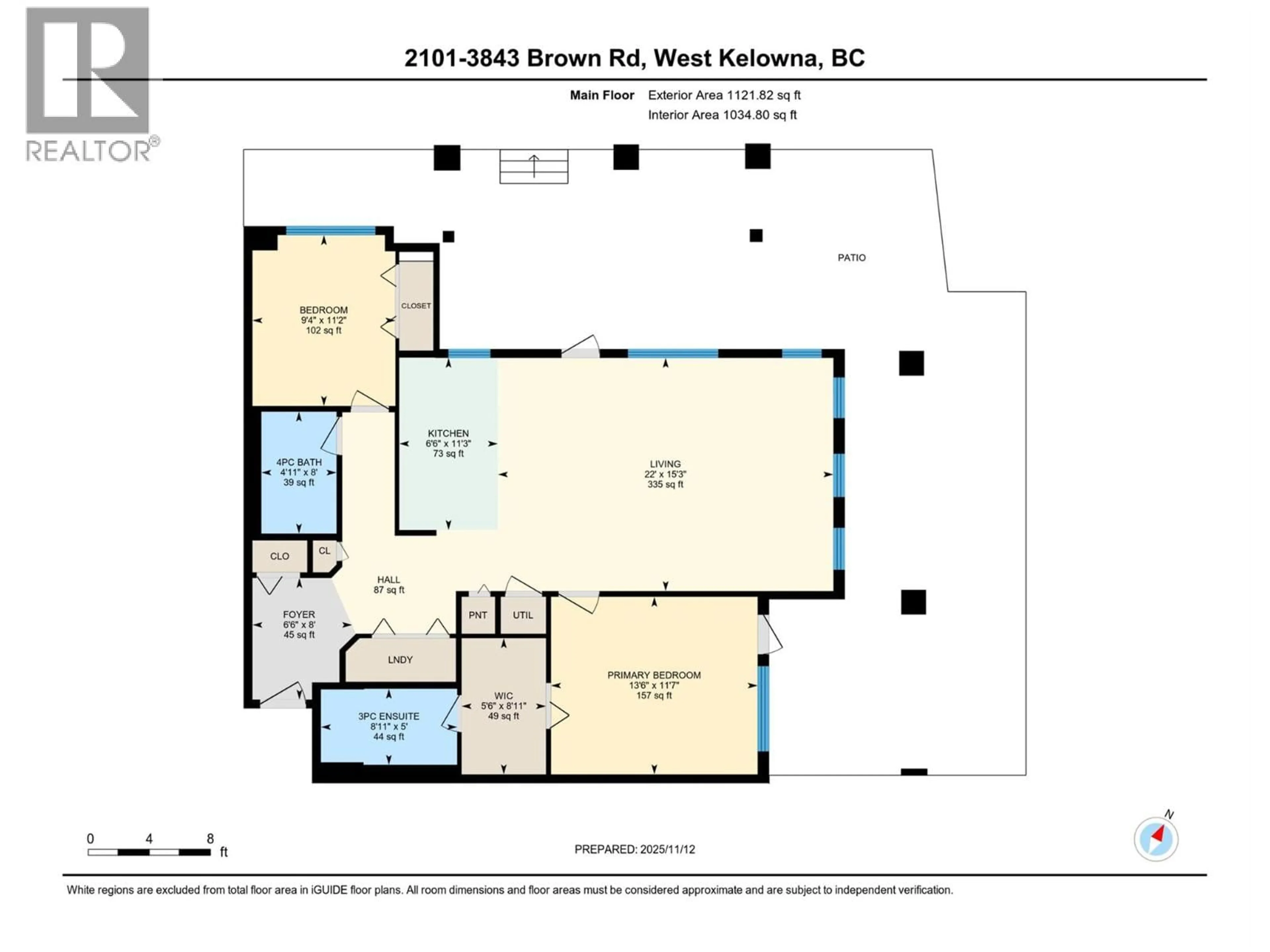 Floor plan for 2101 - 3843 BROWN ROAD, West Kelowna British Columbia V4T2J3
