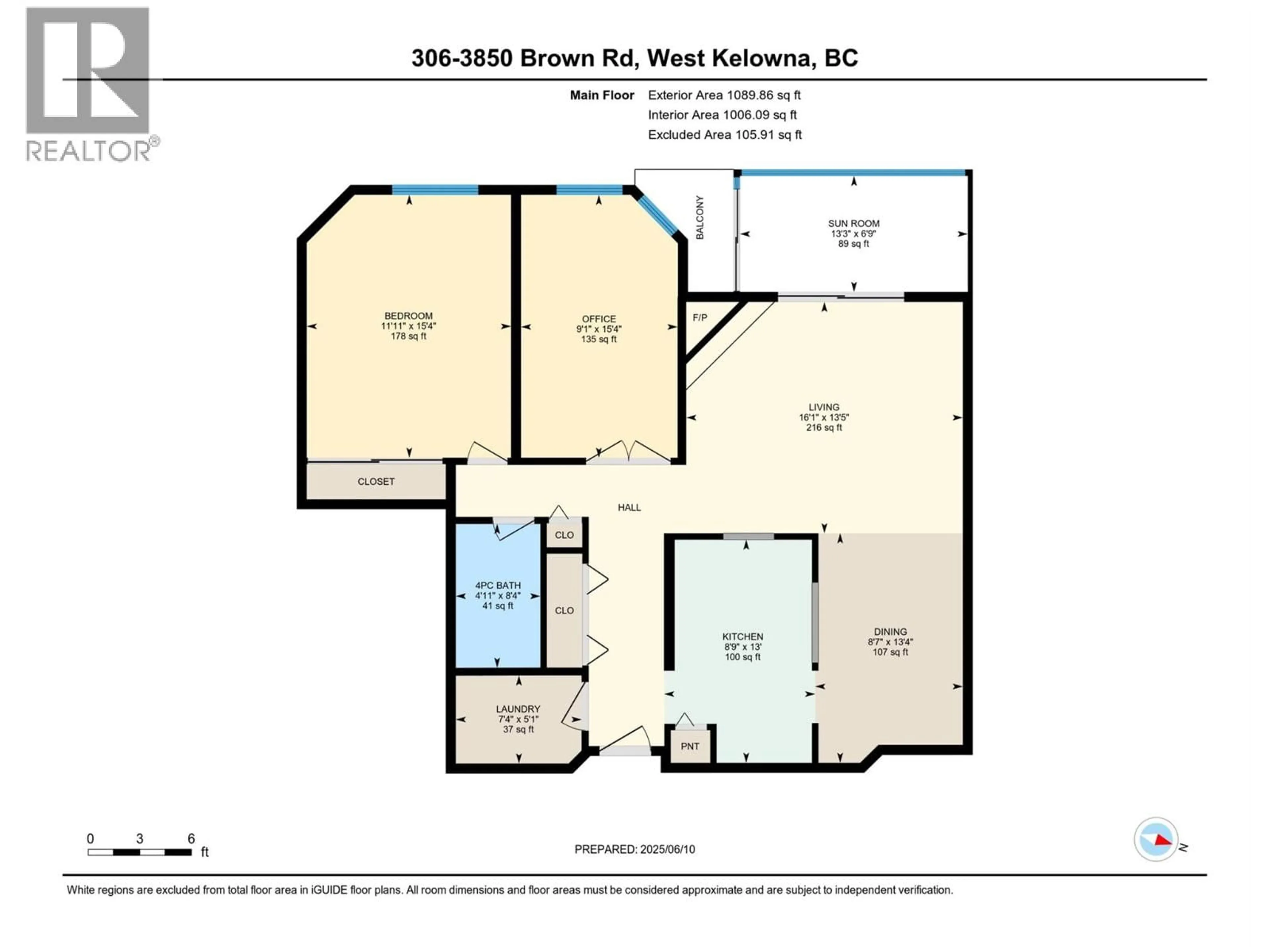 Floor plan for 306 - 3850 BROWN ROAD, West Kelowna British Columbia V4T2J5