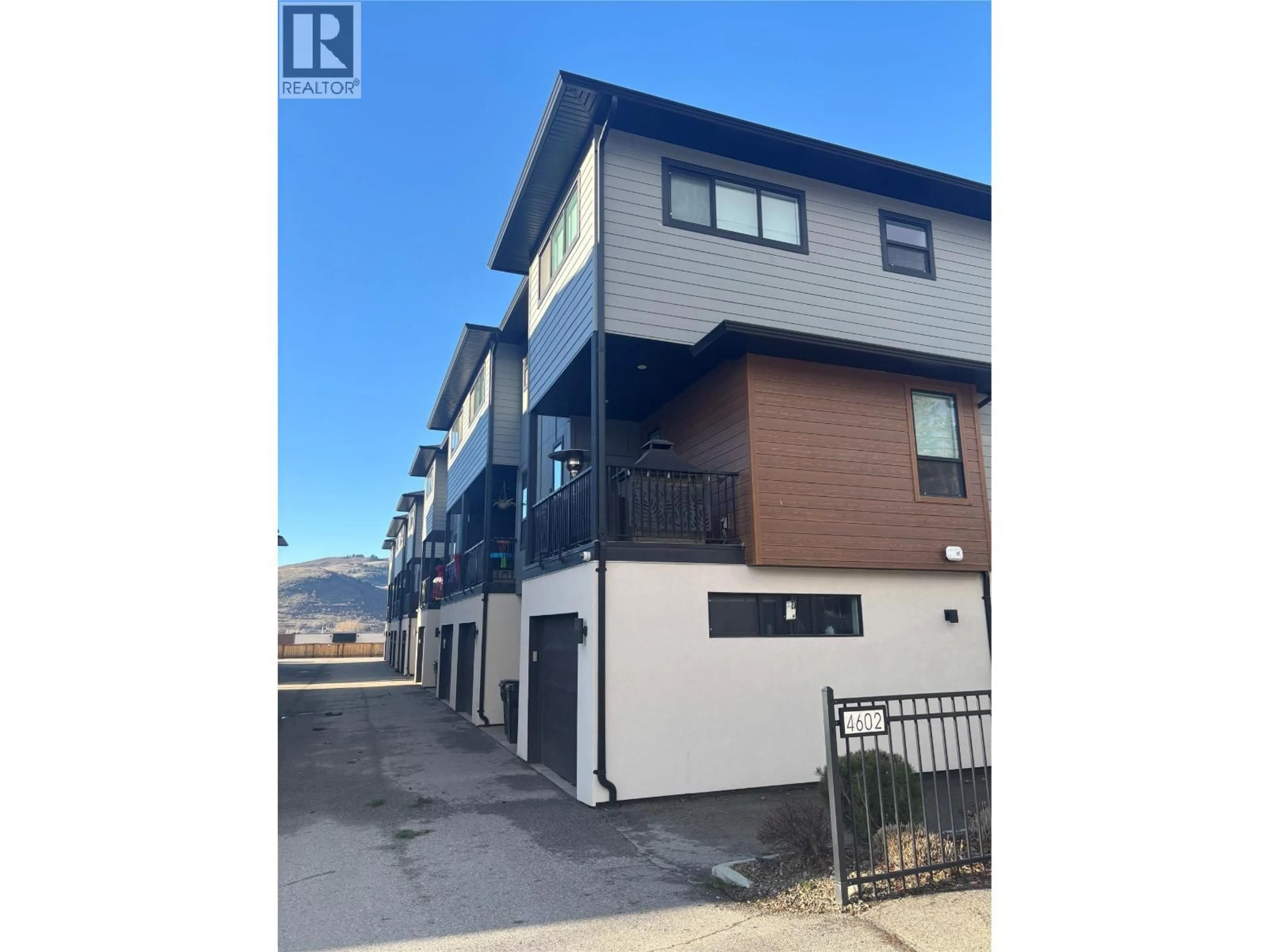A pic from outside/outdoor area/front of a property/back of a property/a pic from drone, street for 24 - 4602 20 STREET, Vernon British Columbia V1T4E5