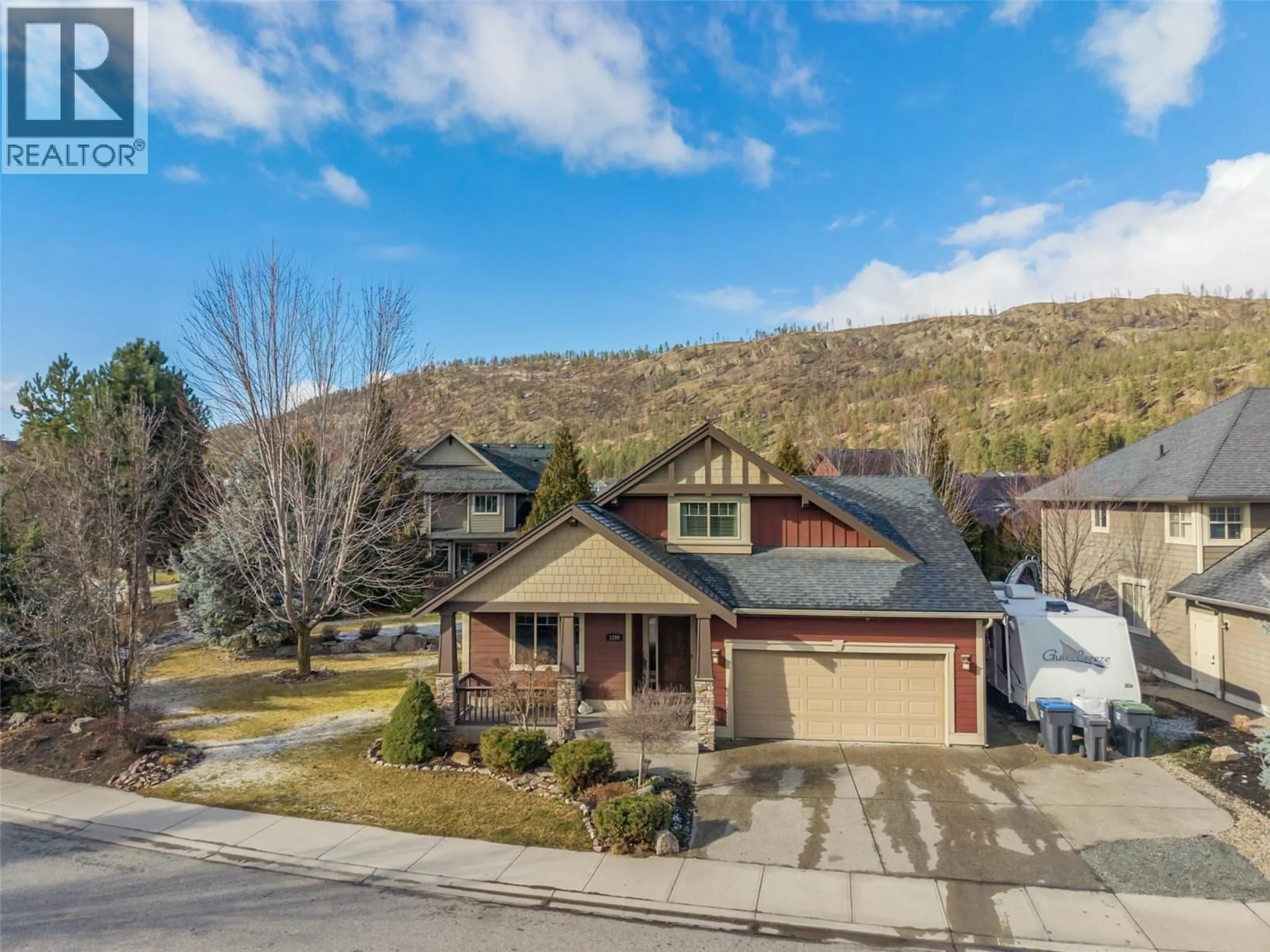 A pic from outside/outdoor area/front of a property/back of a property/a pic from drone, unknown for 1200 LONG RIDGE DRIVE, Kelowna British Columbia V1V2W9