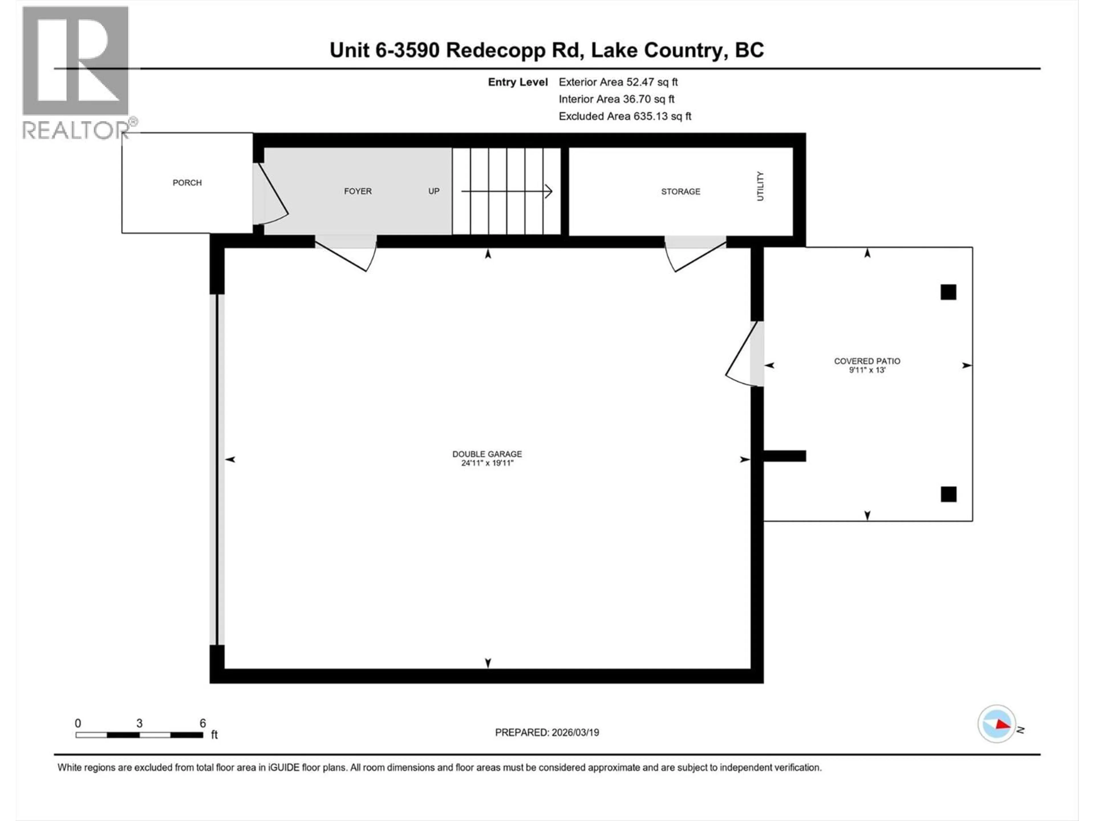 Floor plan for 6 - 3590 REDECOPP ROAD, Lake Country British Columbia V4V1X5