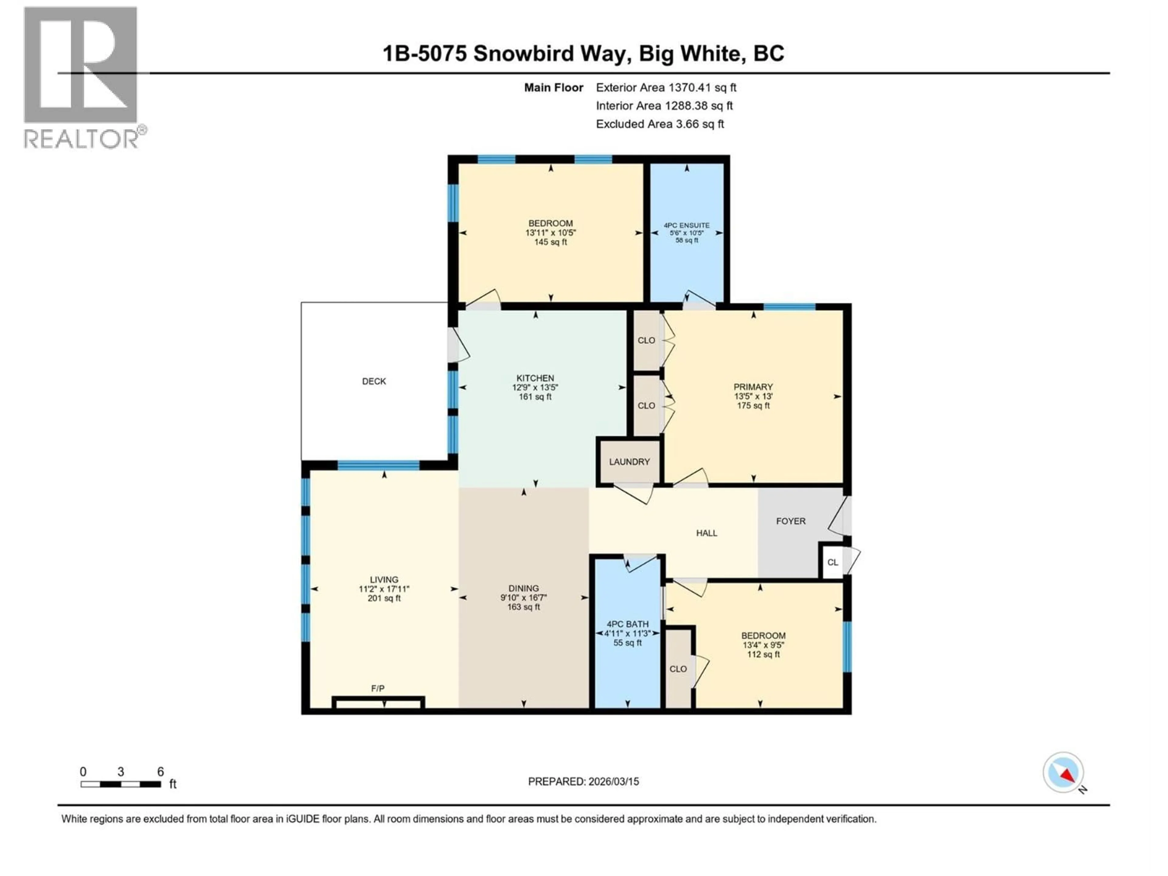 Floor plan for 1B - 5075 SNOWBIRD WAY, Big White British Columbia V1P1P3